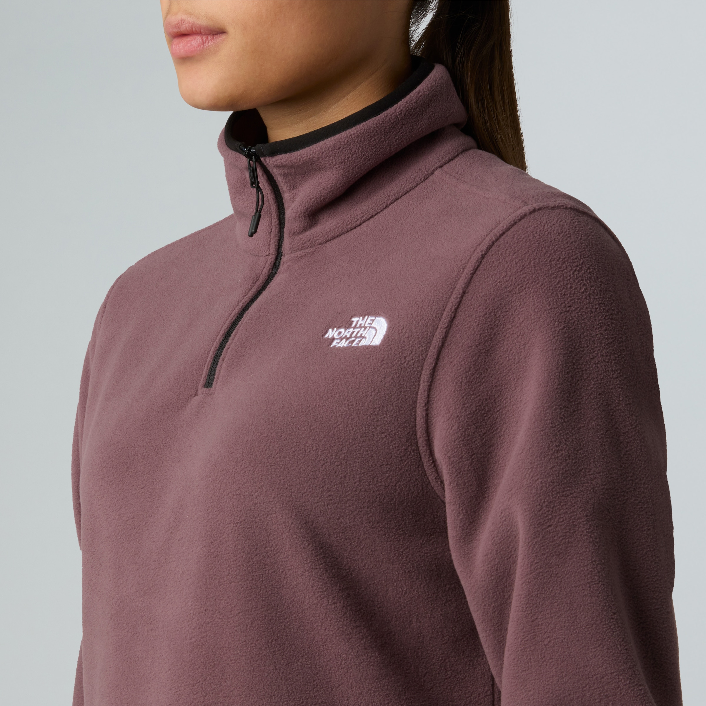 The North Face Strickfleece-Pullover »W GLACIER FLEECE 1/4 ZIP JACKET«, (1 tlg.)