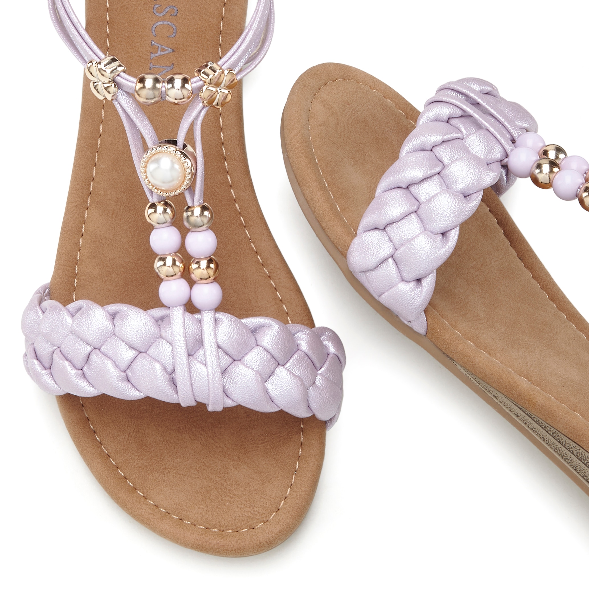 LASCANA Sandale, Sandalette, Sommerschuh mit raffiniertem Riemchen VEGAN