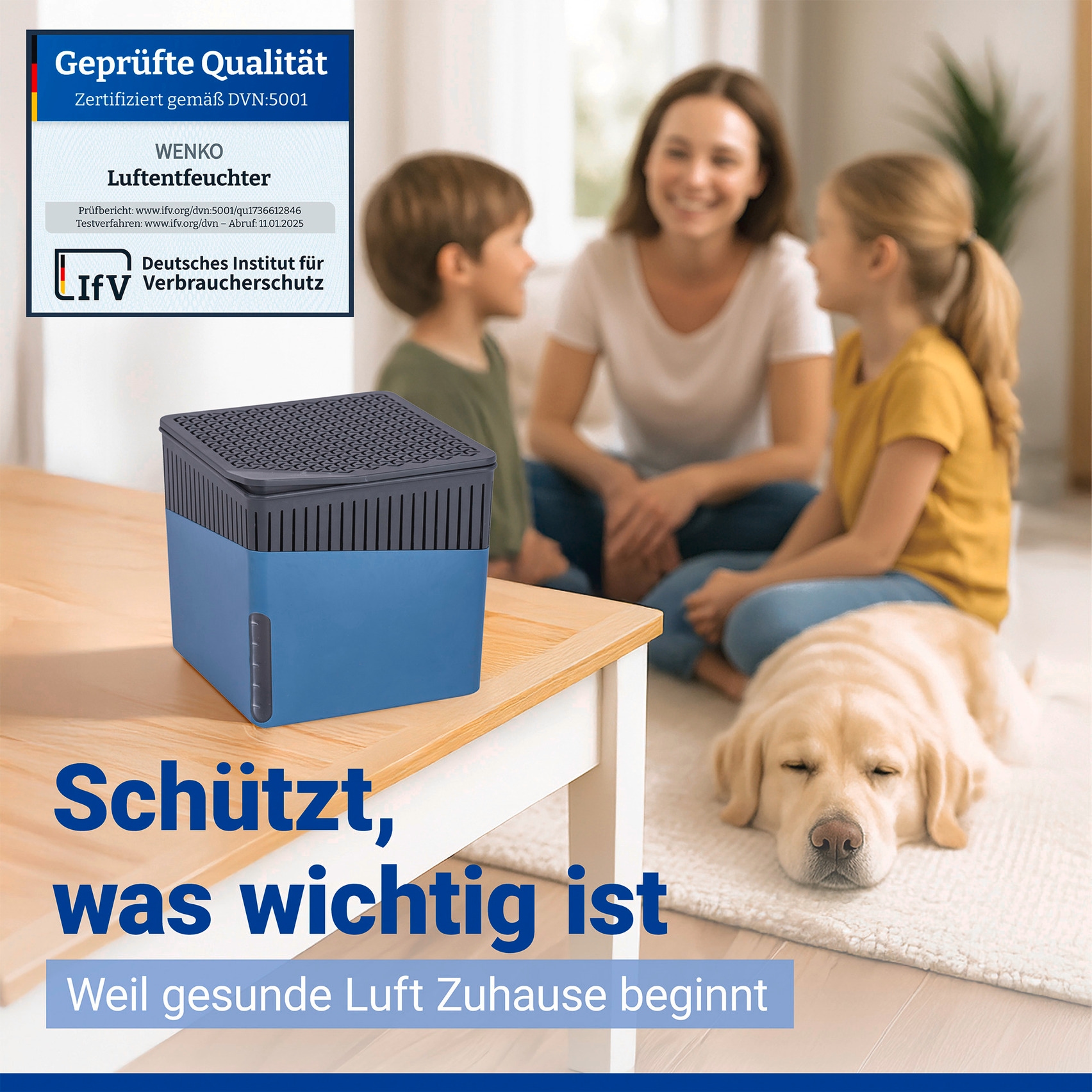 WENKO Luftentfeuchter »Cube« für 80 m³ Räume 1000 g