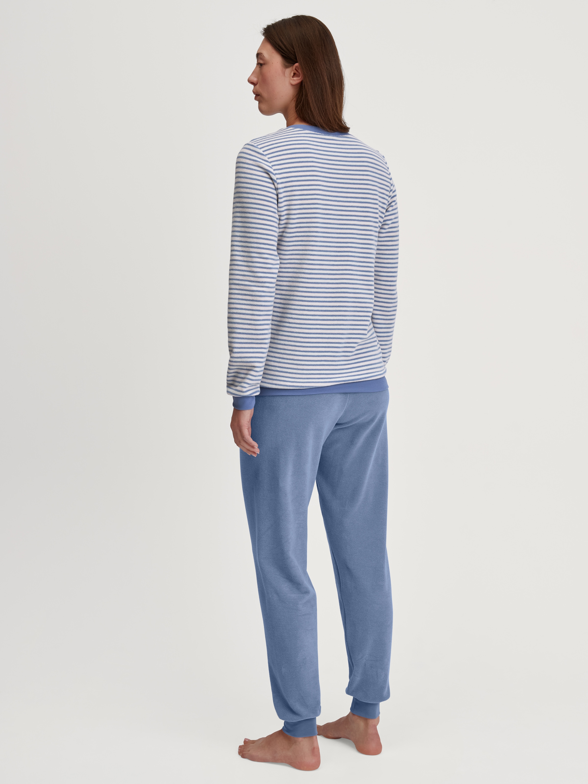 CALIDA Schlafanzug »Soft Dreams« 2 tlg. Ringel-Design, warm, weich, Frottee-Qualität, Cotton-Mix