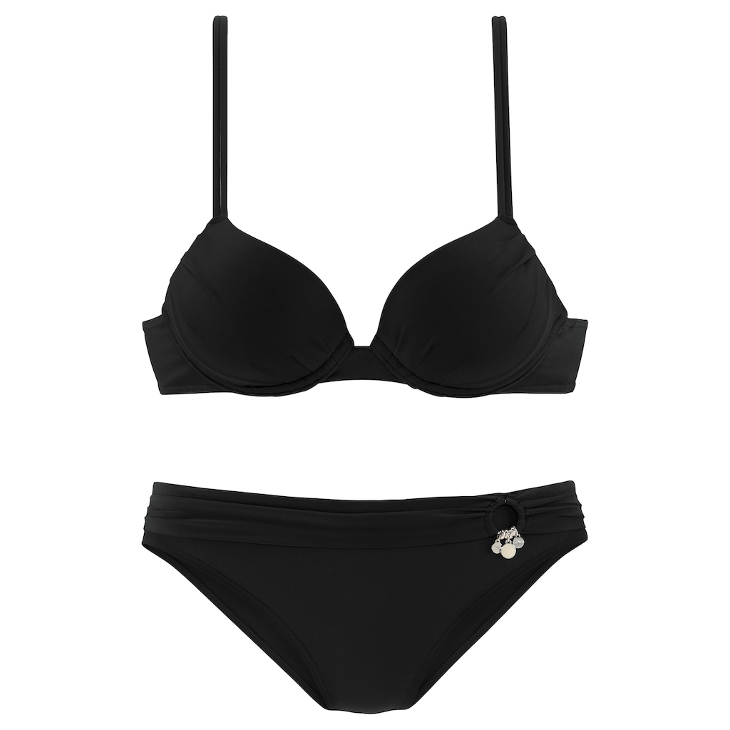 s.Oliver Push-Up-Bikini, mit Zierring an der Hose