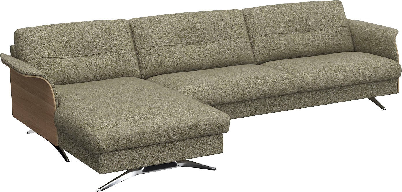 FLEXLUX Ecksofa »Glow, super bequem durch hochwertigem Sitzaufbau mit Federkern, L-Form« Modernes skandinavisches Design