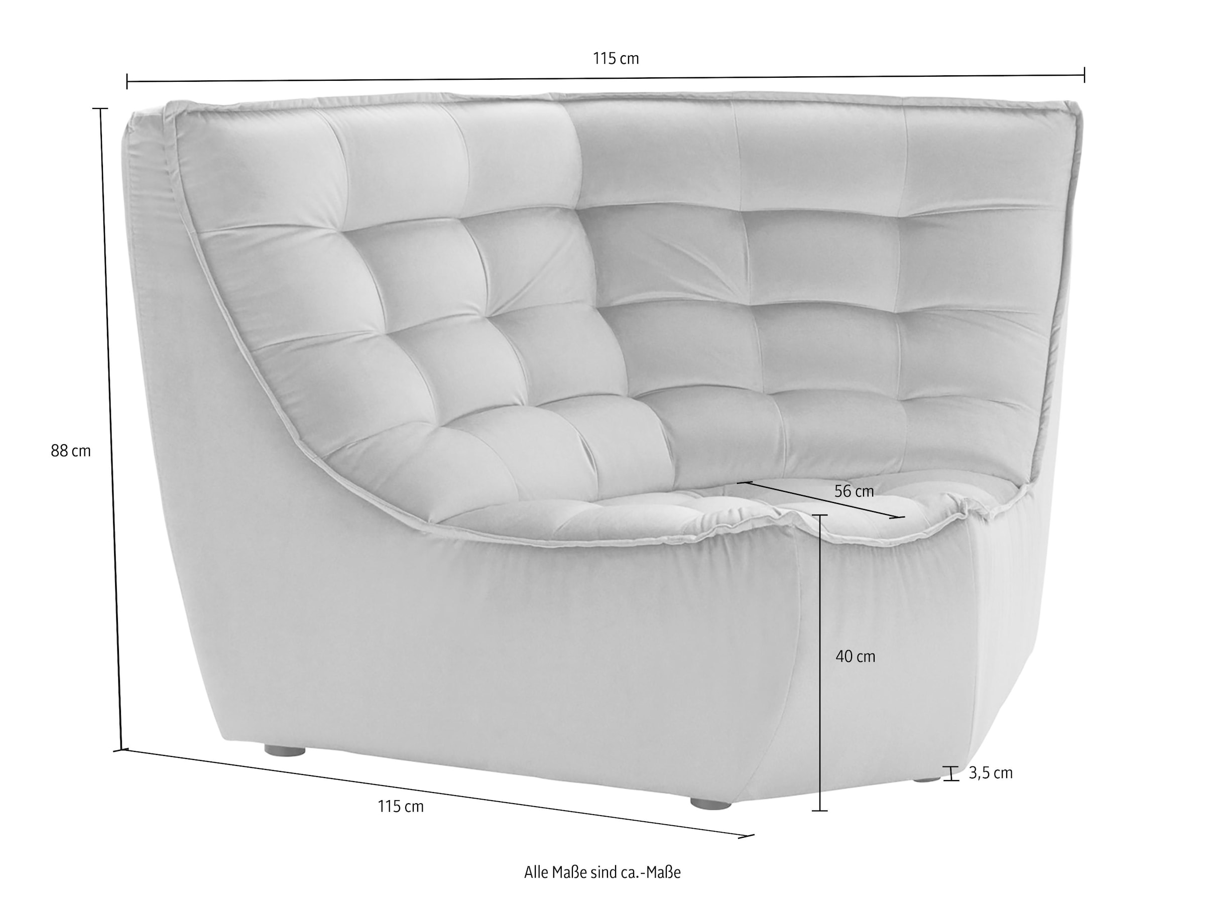 CALIA ITALIA Ecksofa »Banjo, Eckelement, tolles Design und hoher Sitzkomfort frei stellbar«, oder als Modulsofa mit den passenden Erweiterungselementen nutzbar