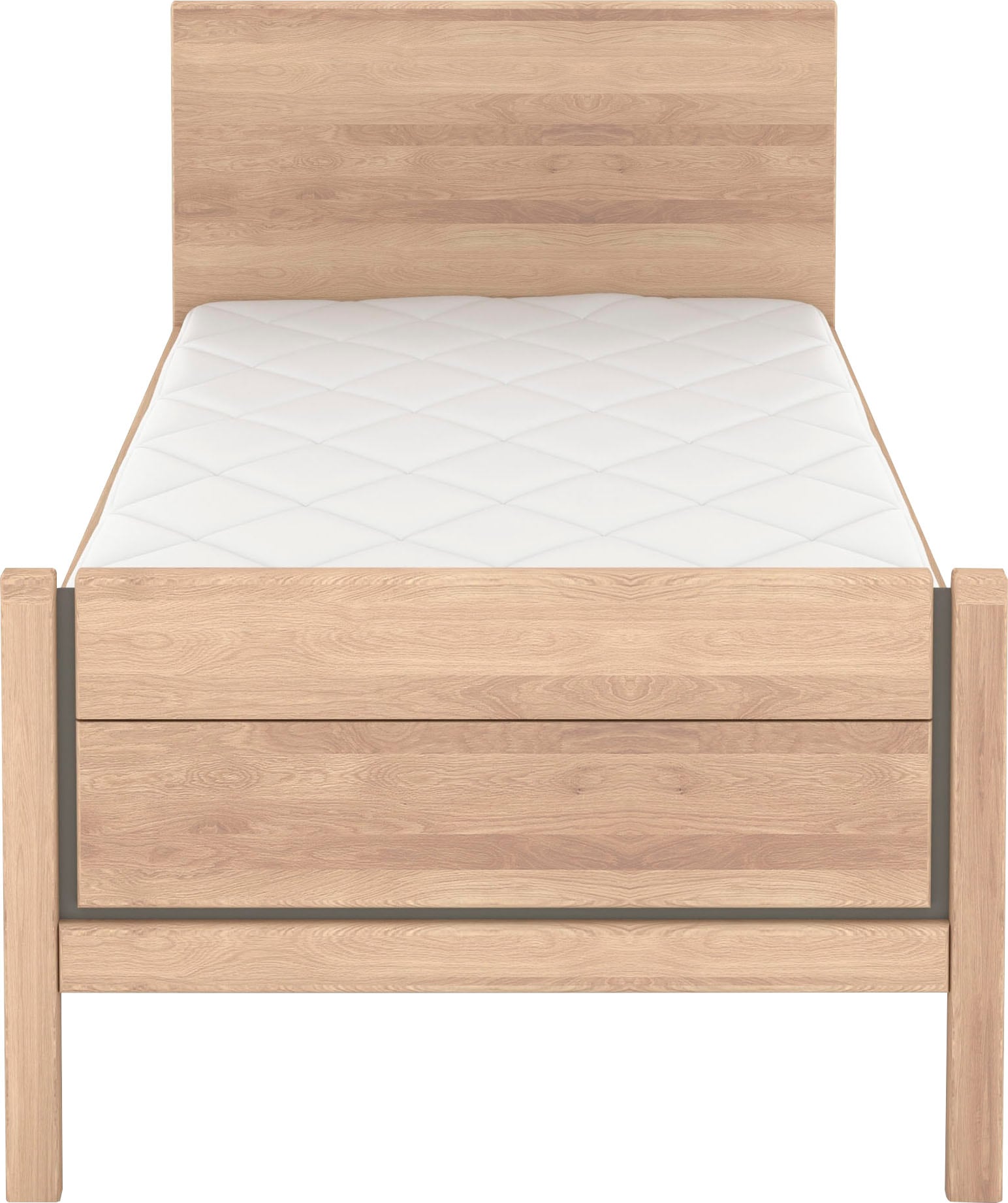 Musterring Holzbett »Sorrent, Bettgestell, Bettrahmen, teilmassiv Eiche« MADE IN GERMANY,  Eiche teilmassiv, Liegehöhenverstellung, Stollenfußteil