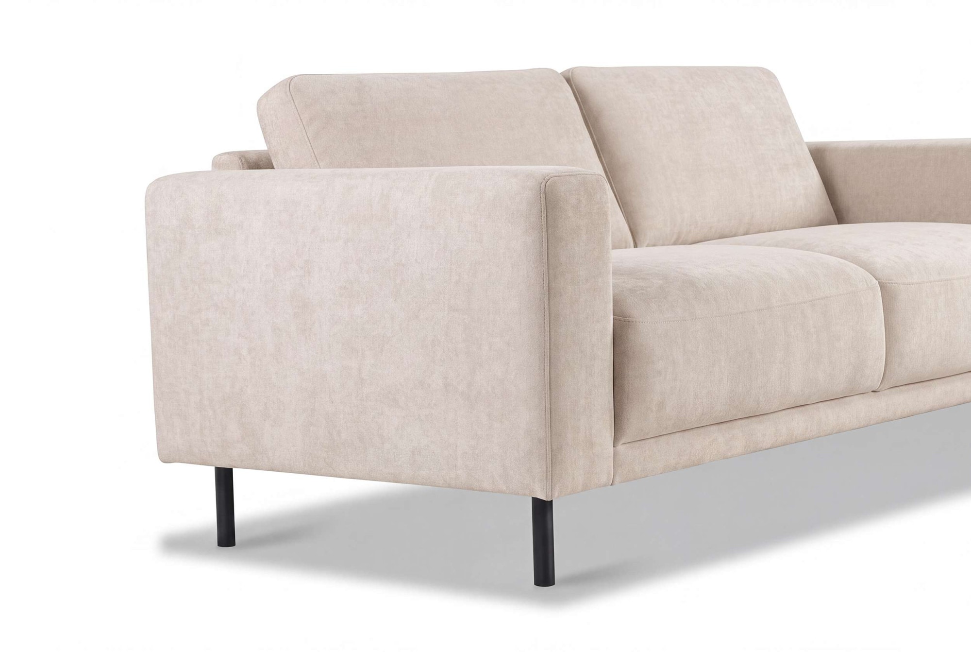 OTTO home 2,5-Sitzer »Sveeva, Kompaktsofa, B.183 cm, schwarze Metallfüße« langlebiger Strukturstoff, mit Wellenunterfederung, viele Farben
