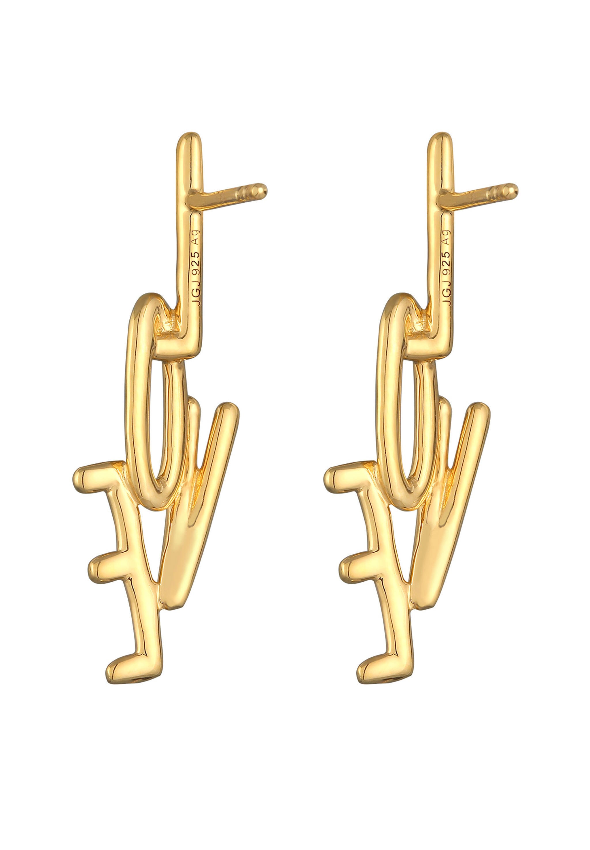 Elli Paar Ohrstecker »Ohrringe Love Liebe 925 Silber«