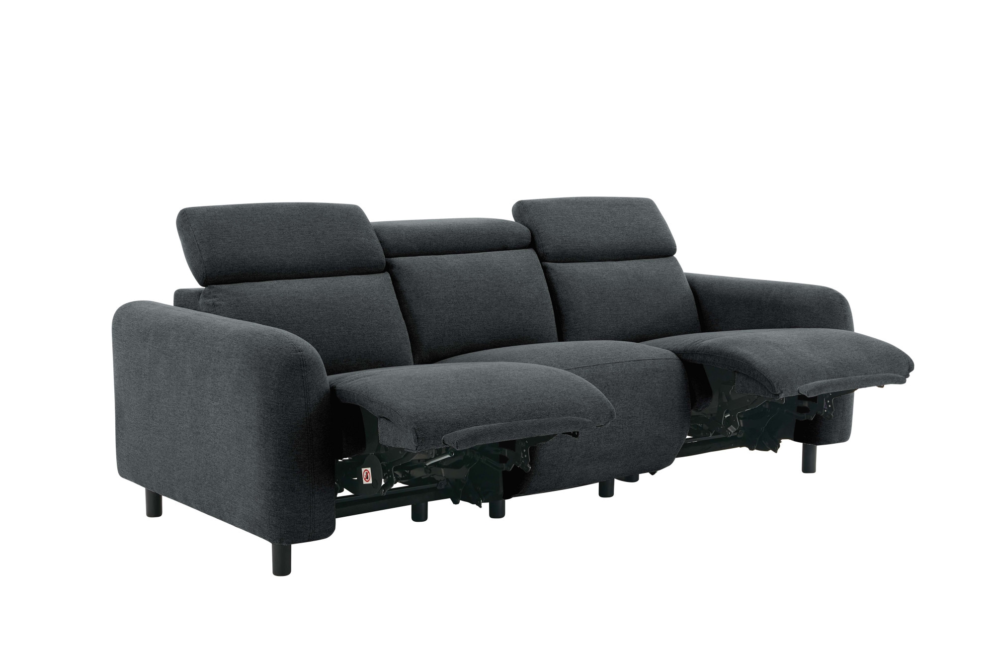 Home affaire 3-Sitzer »SKAANE Struktur-Sofa, 229 cm, manuelle-u. elektrische Relaxfunktion« Relax-Funktion in 2 Sitzen, Kopfteilverstellung, Federkernpolsterung