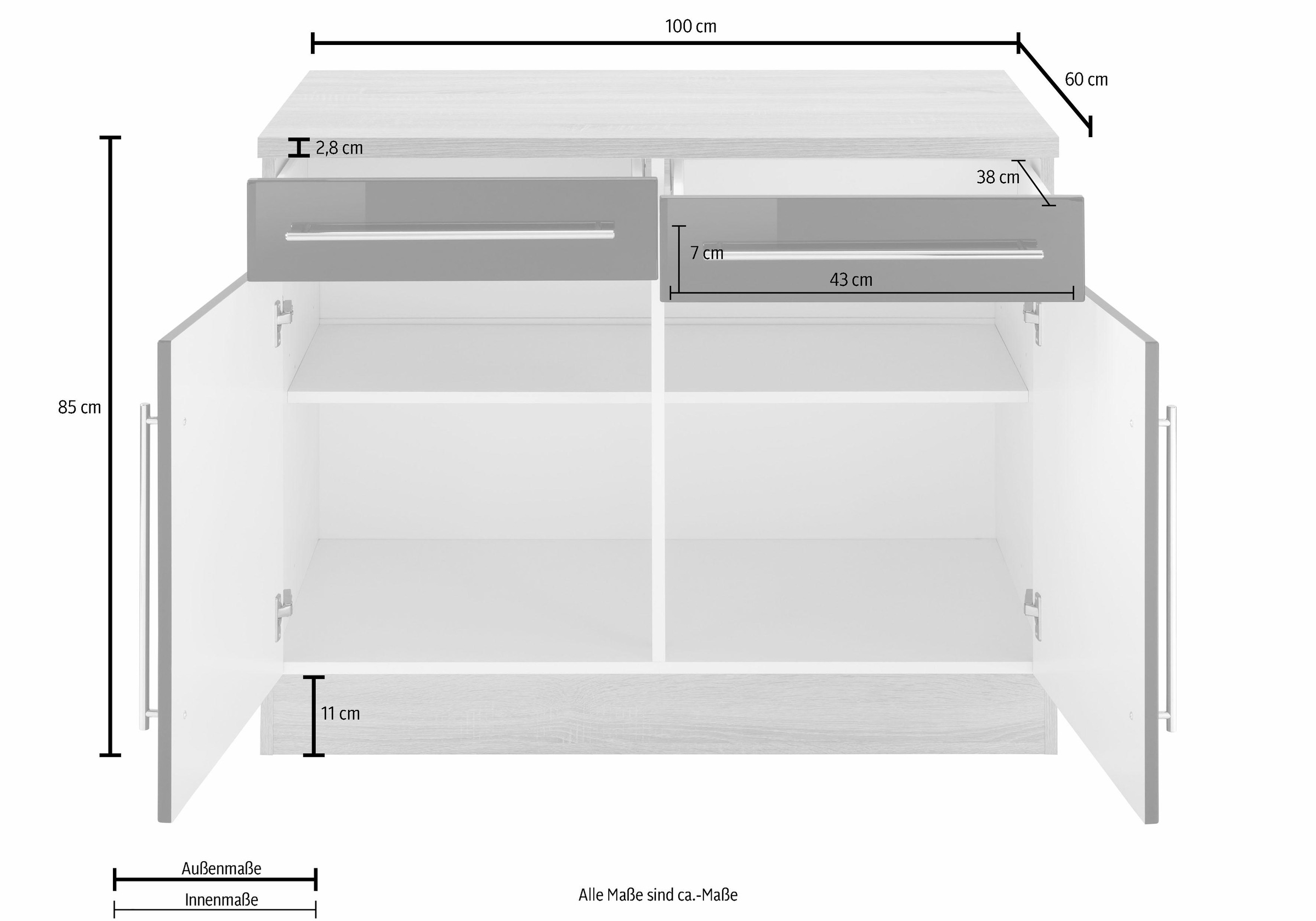 HELD MÖBEL Unterschrank »Samos«, 100 cm breit im OTTO Online Shop