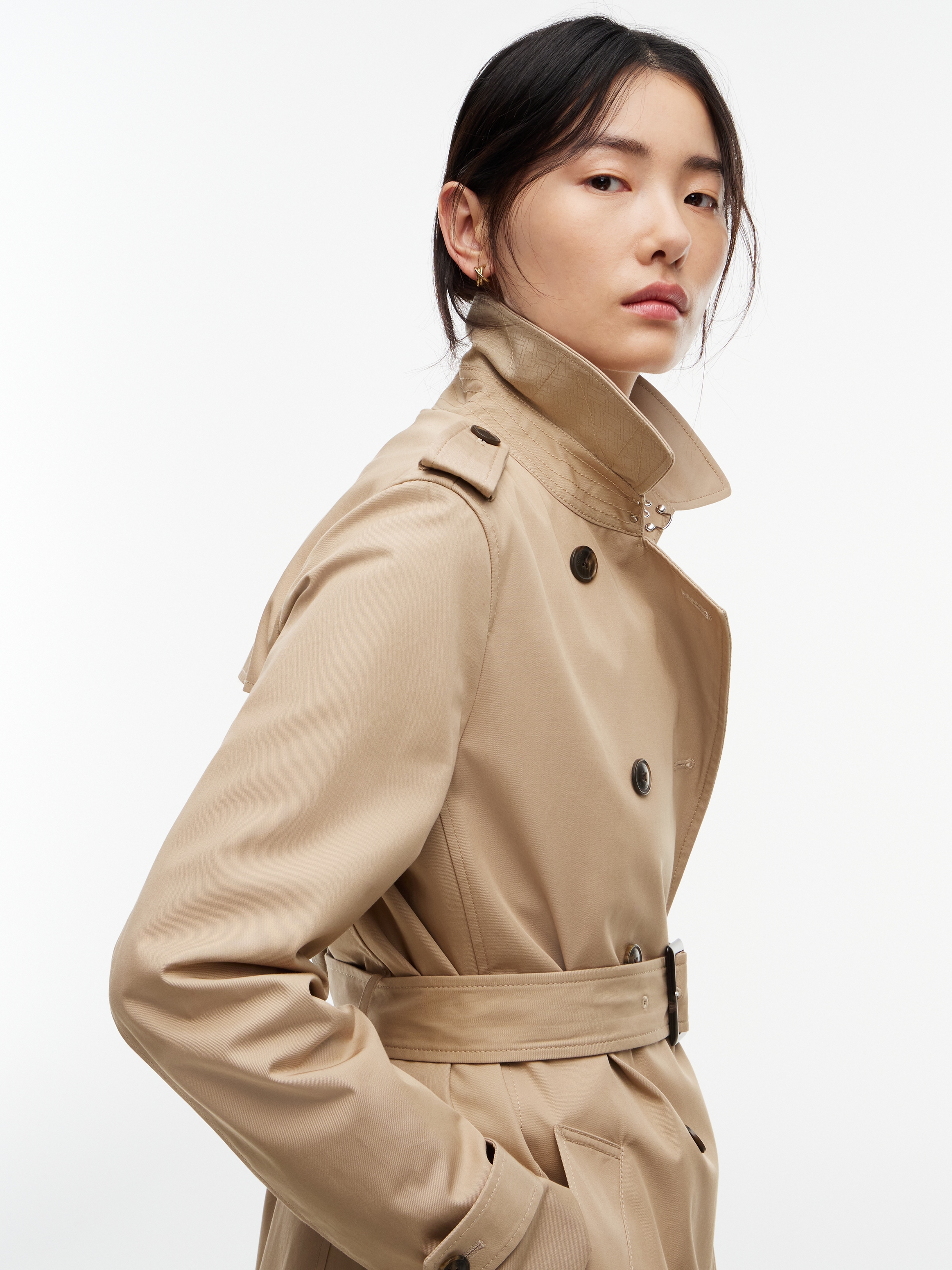 Tommy Hilfiger Trenchcoat »COTTON MONOGRAM TRENCH« Baumwolle