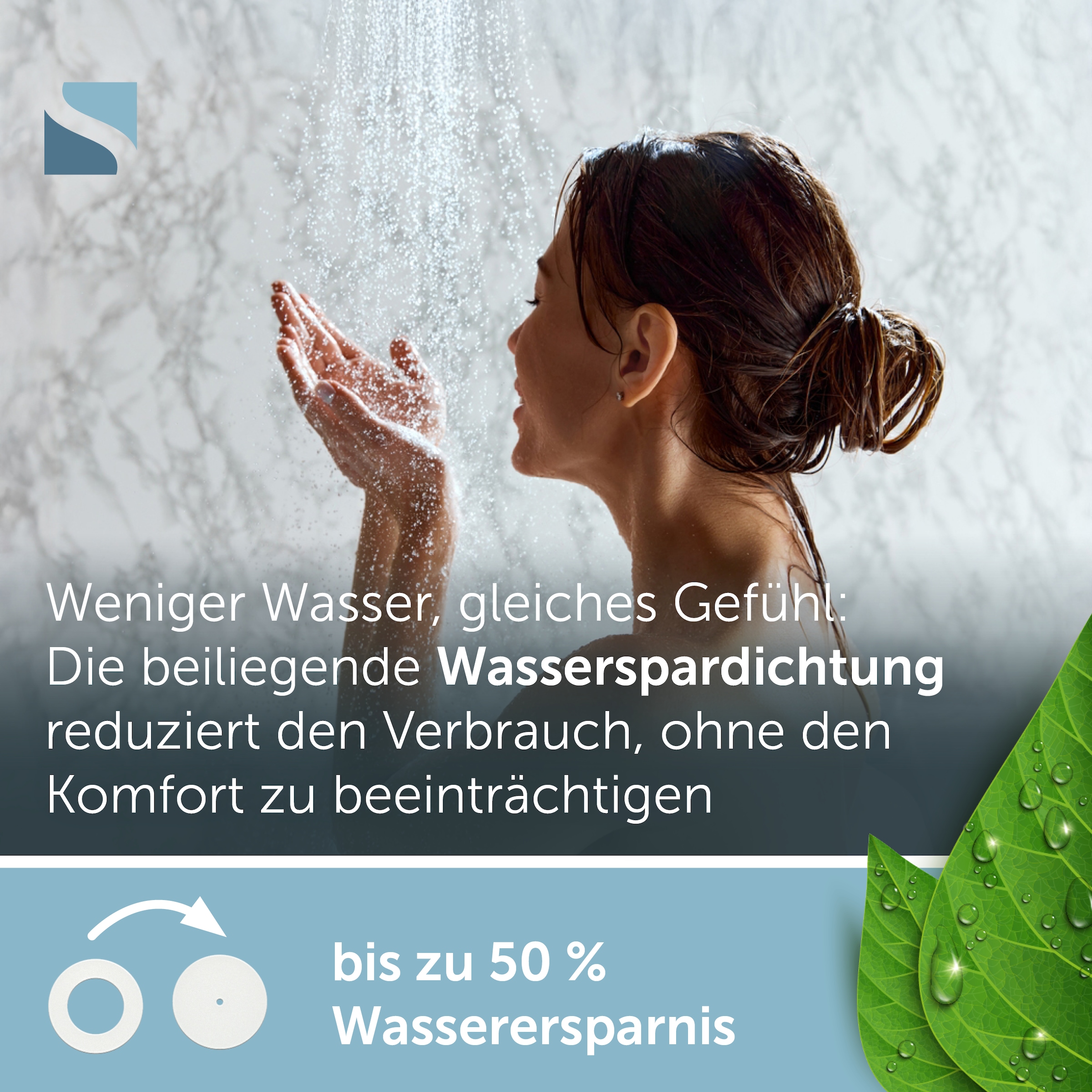Schütte Duschsystem »SAMANA« wassersparend, Antikalk, 3-fach verstellbar, Wasserstoppfunktion