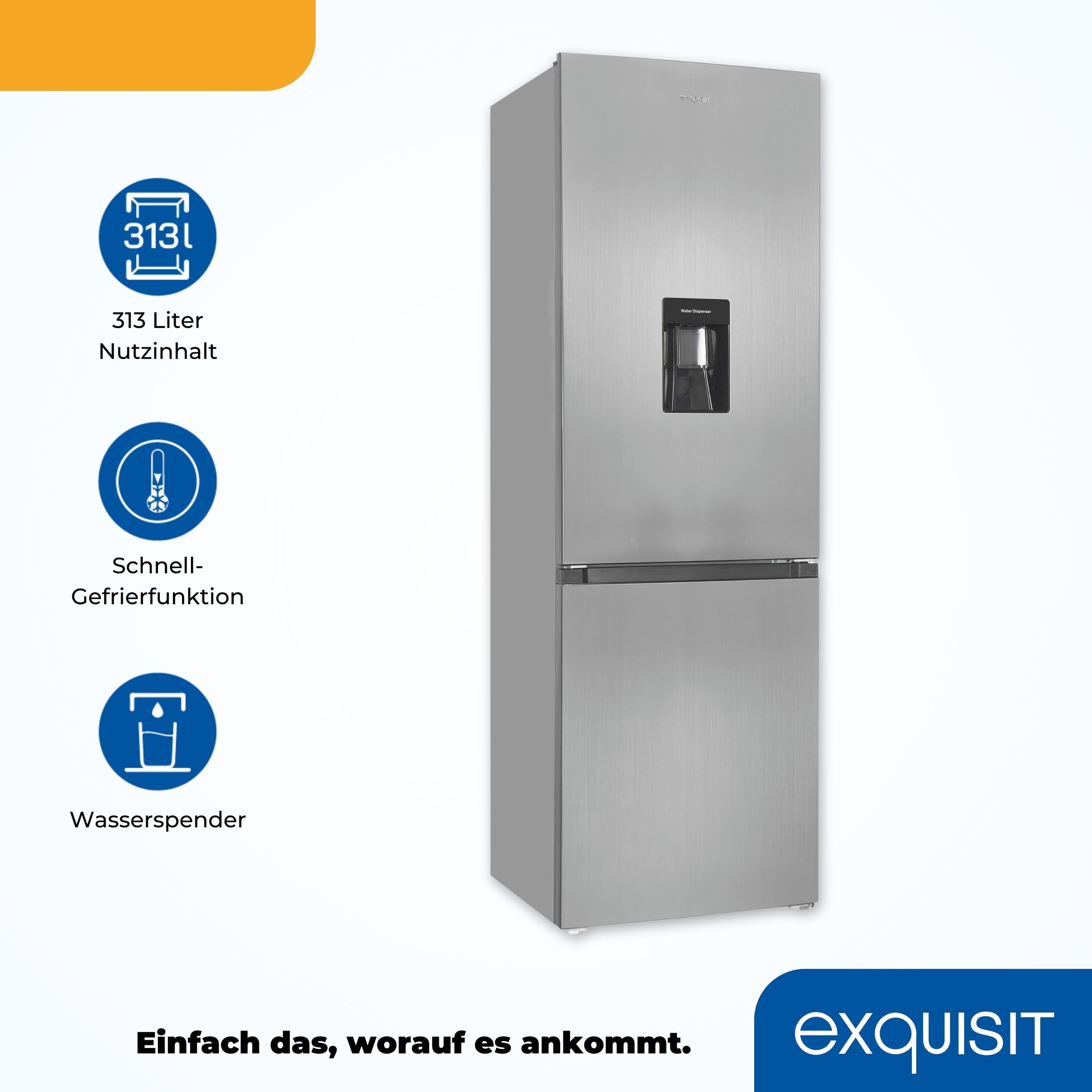 exquisit Kühl-/Gefrierkombination »KGC320-95-E-WS-040C«
