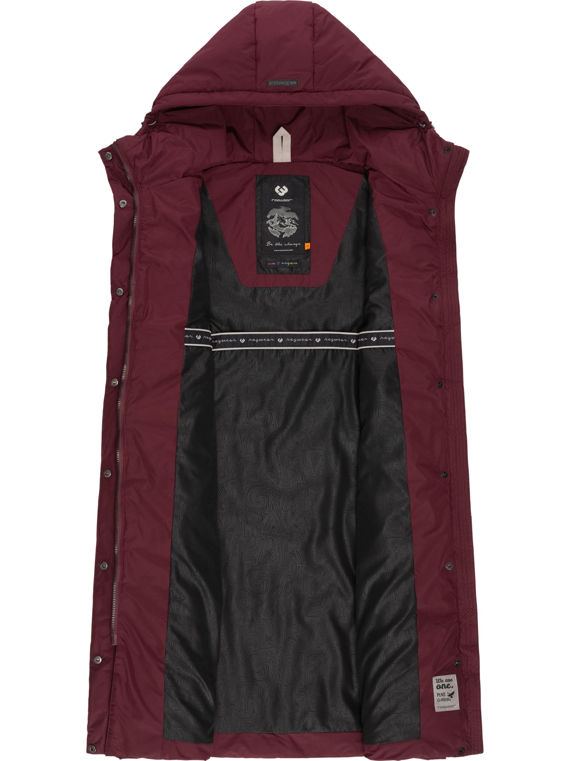 Ragwear Steppweste »Steppweste Suminka Vest«, (1 tlg.), Wasserdichte, lange Damen Winterweste