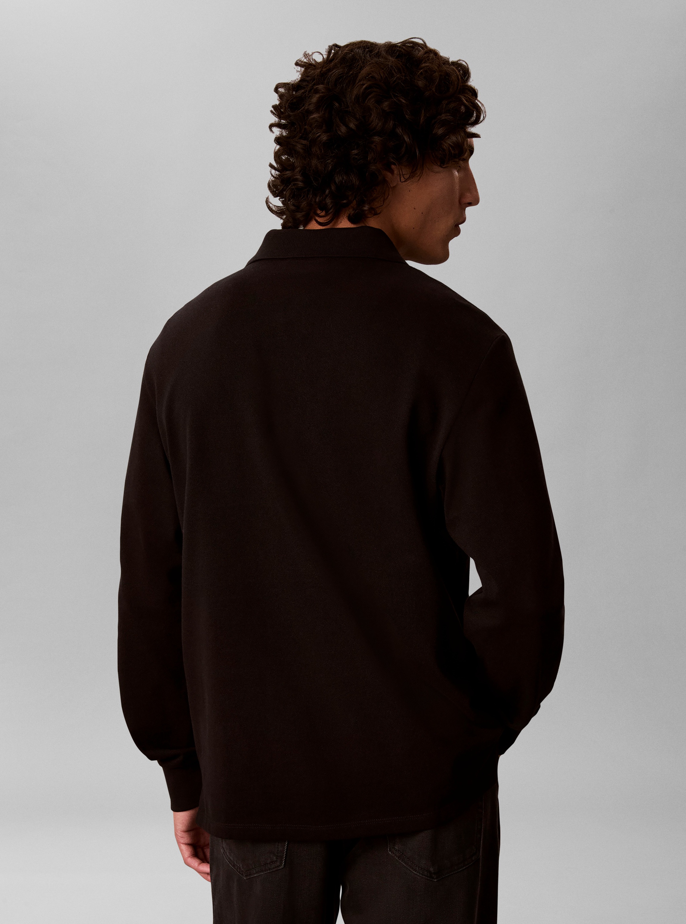 Calvin Klein Jeans Langarm-Poloshirt »PIQUE EASY POLO« Regular fit mit Polokragen