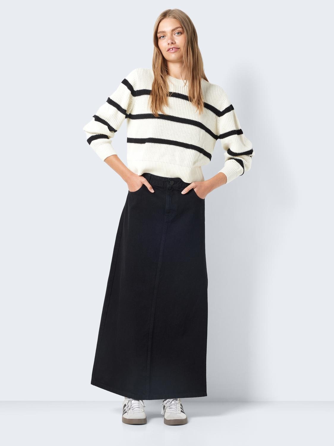 Noisy may Strickpullover »NMMAYSA L/S STRIPE O-NECK KNIT NOOS«