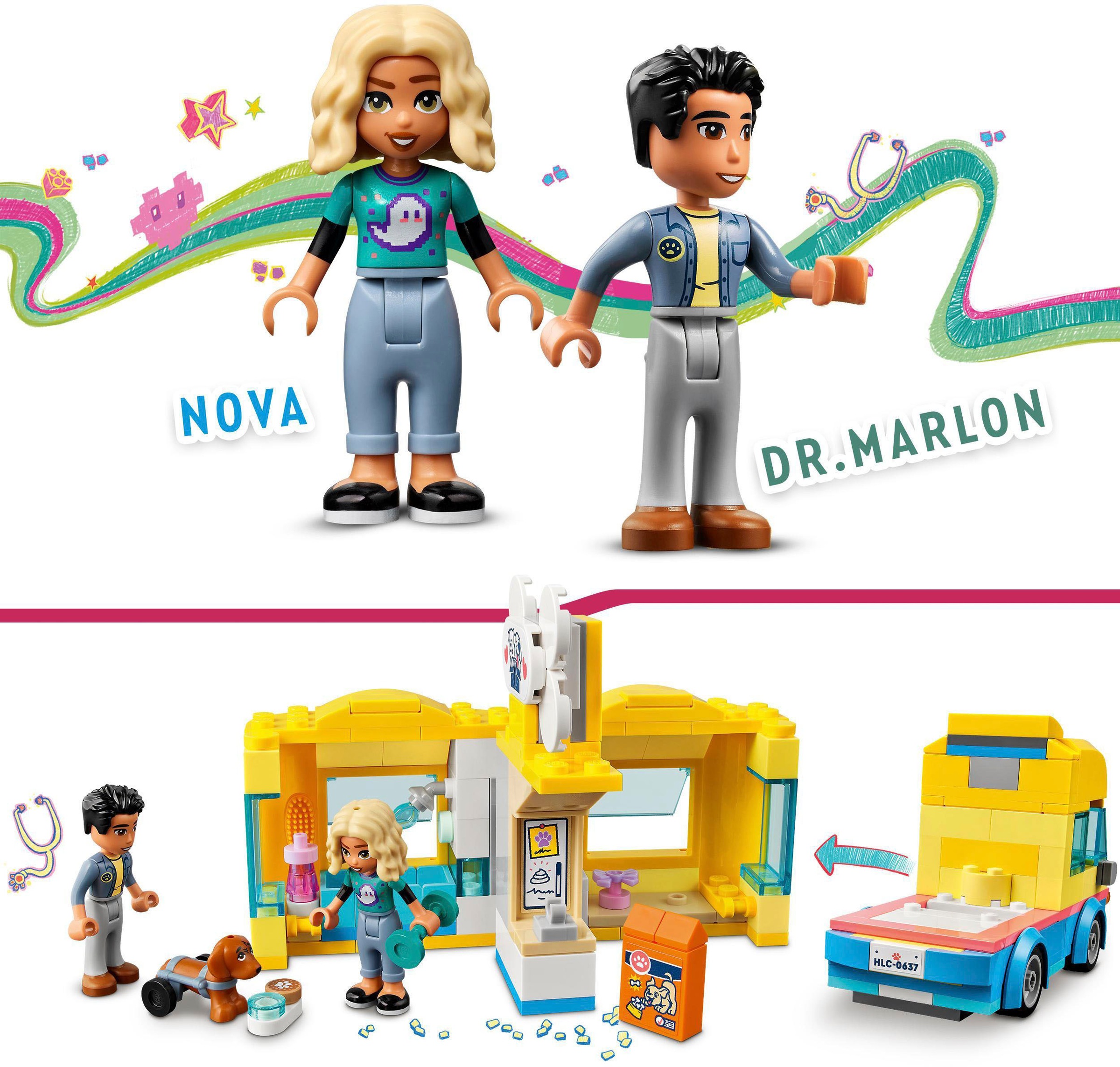 LEGO® Konstruktionsspielsteine »Hunderettungswagen (41741), LEGO® Friends«, (300 St.), Made in Europe