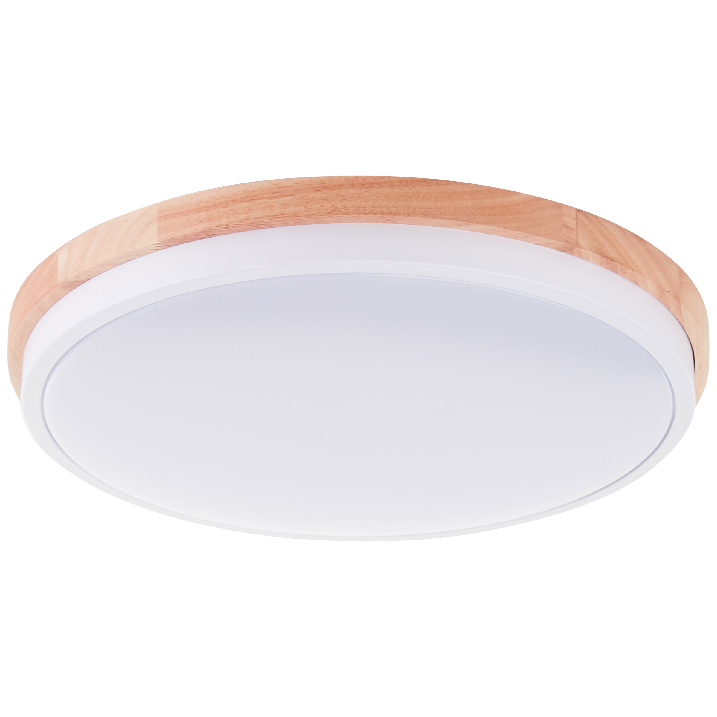 Brilliant LED Deckenleuchte »Baarlo«, Ø 35 cm, 2400 lm, 3000 K, 3-Stufen dimmbar, Holz/Metall