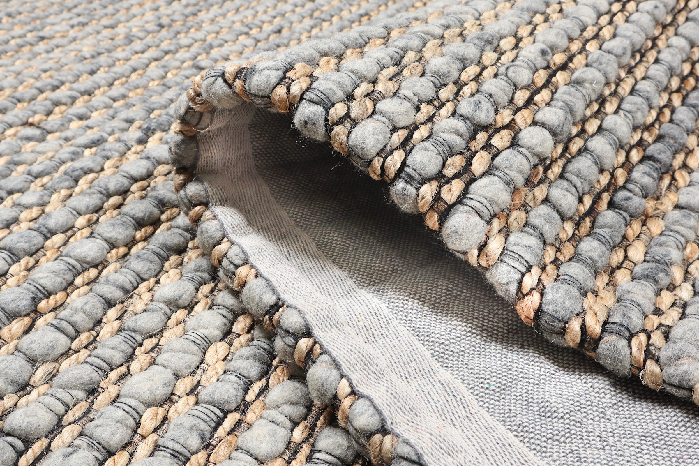 my home Hochflor-Teppich »Leevy«, rechteckig, 25 mm Höhe, Handwebteppich, Wolle, Robust und Langlebig