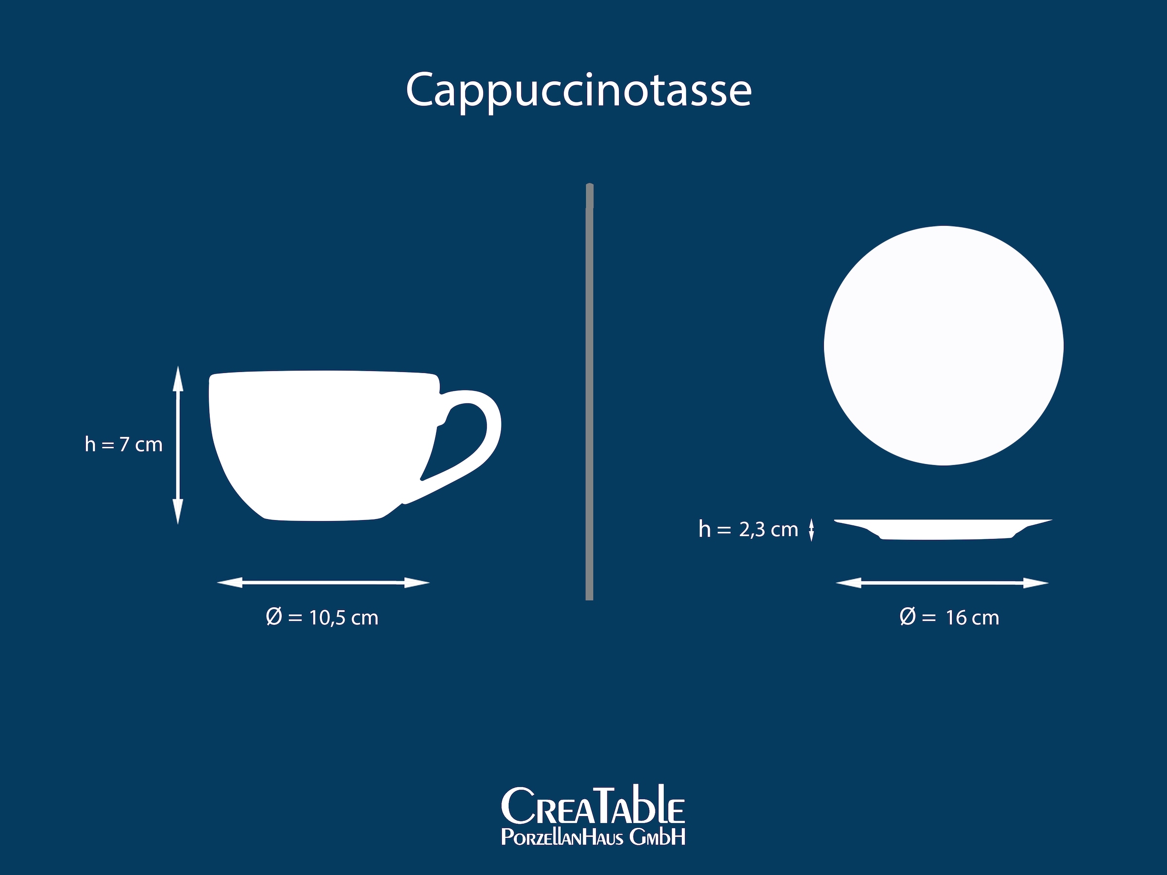 CreaTable Cappuccinotasse »Golden Days Schwarz, Cappuccinoset, 12-tlg.« Goldfarbene Spezialglasur