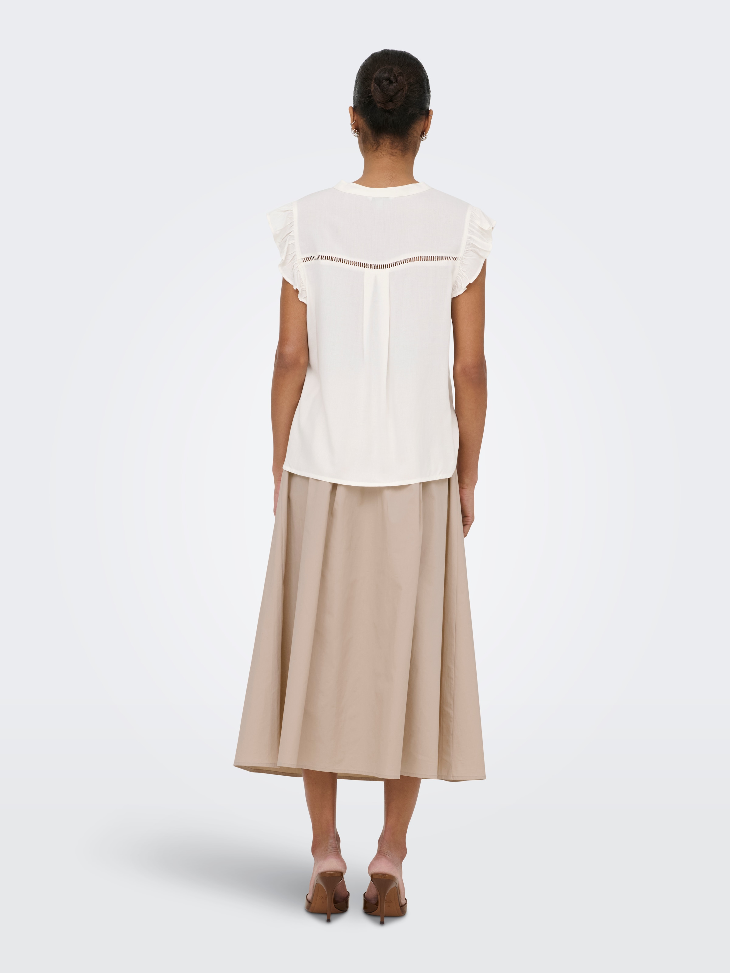 ONLY Kurzarmbluse »ONLROSELLA LIFE CAPSLEEVE SHIRT WVN NOOS« Viskose, regular fit