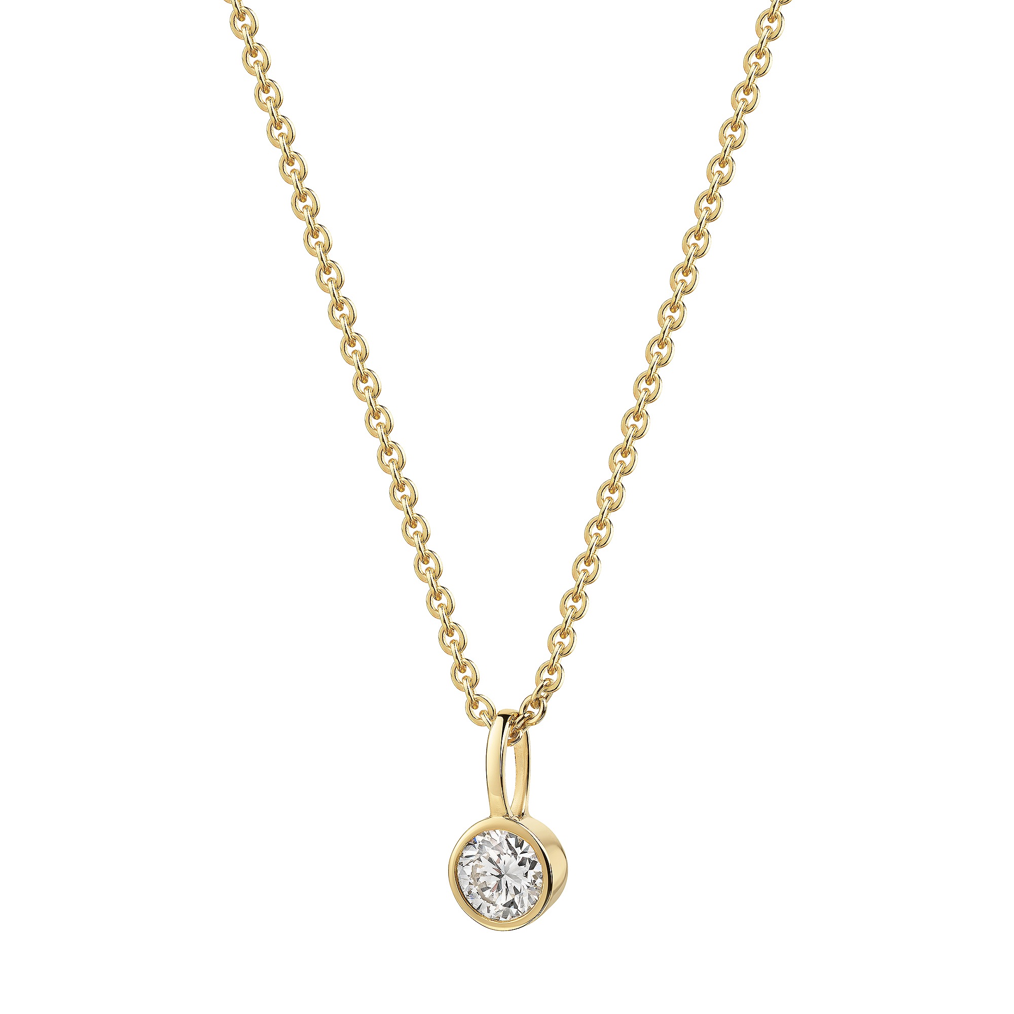 Firetti Kette mit Anhänger »Schmuck Geschenk Silber 925 Halskette Anhänger Solitär Lab Grown« mit Brillant