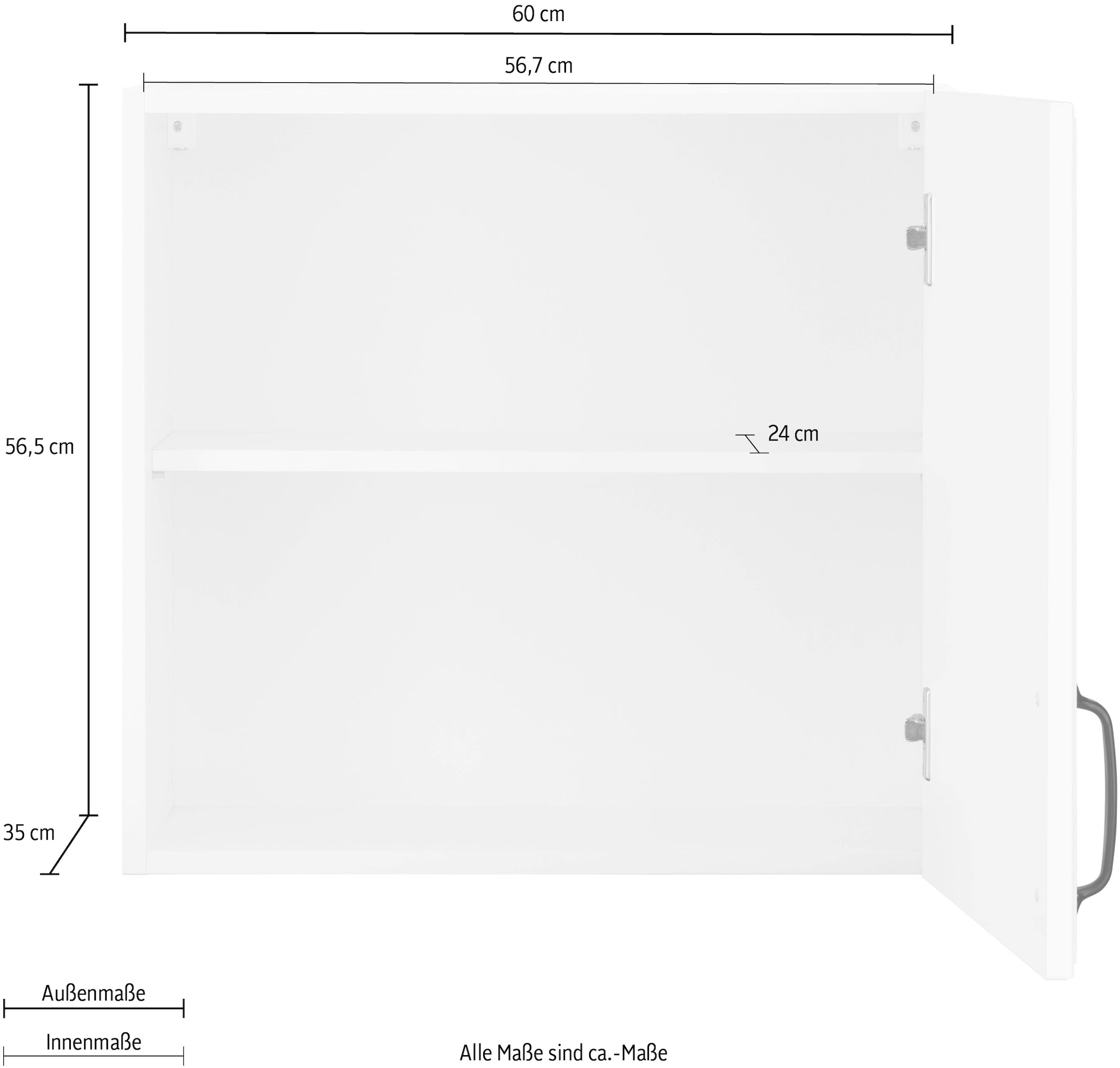 wiho Küchen Hängeschrank »Erla«, 60 cm breit mit Kassettenfront