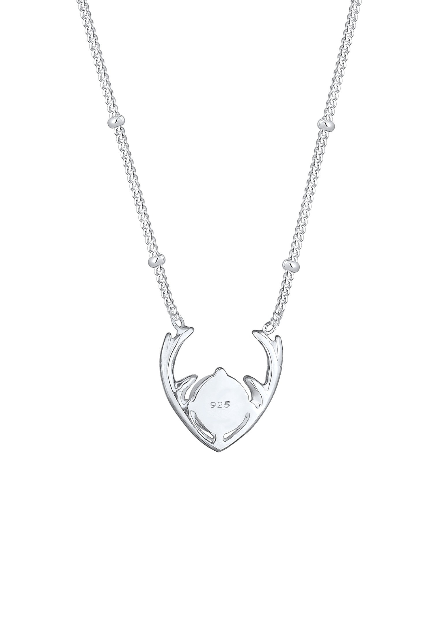 Elli Silberkette »Halskette Synthetischer Opal Rentier Geweih 925 Silber«