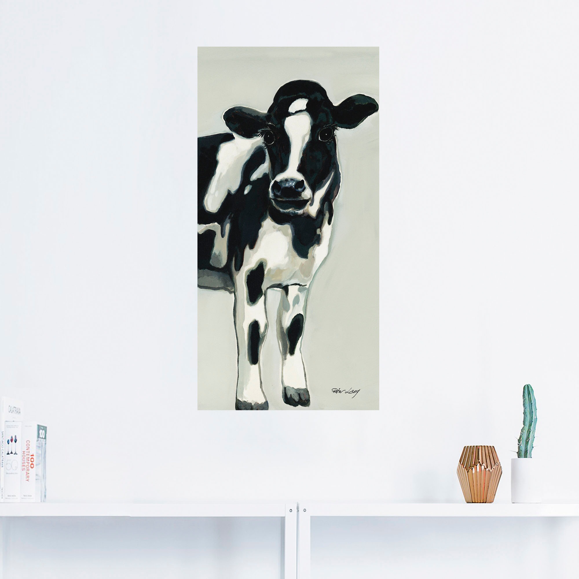 Artland Wandbild »Kuh«, Haustiere, (1 St.), als Alubild, Outdoorbild, Leinwandbild, Poster, Wandaufkleber