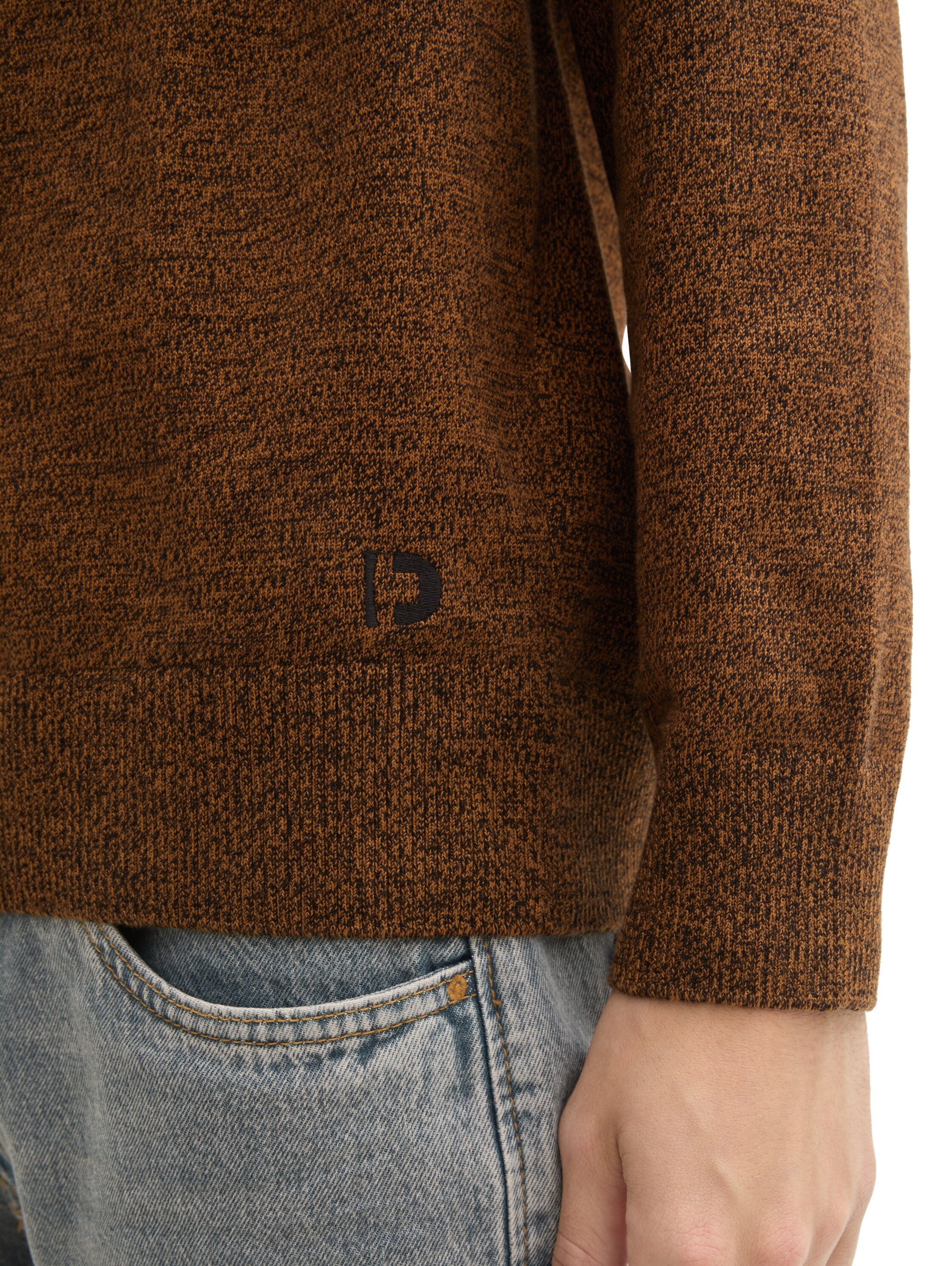 TOM TAILOR Denim Strickpullover, in melierter Optik
