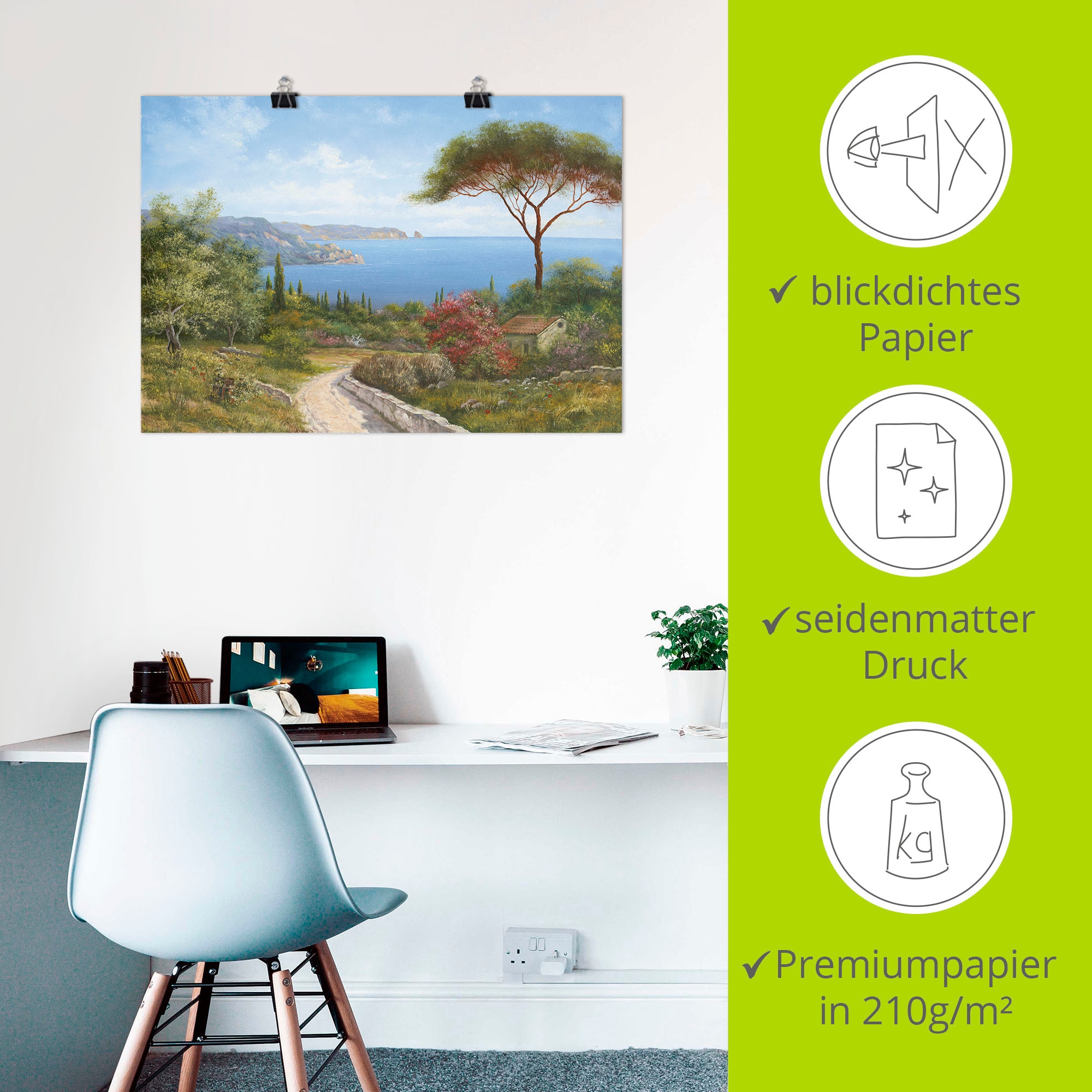 Artland Wandbild »Haus am Meer« Gewässer 1 Stk. tlg. als Leinwandbild, Poster, Wandaufkleber in verschied. Größen