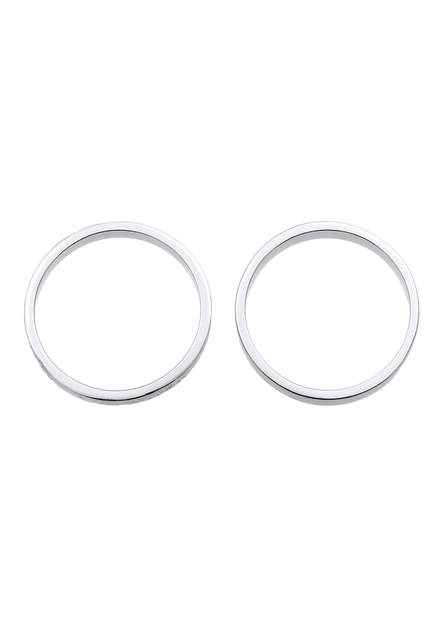 Elli Ring-Set »Ring Bandring Basic Gehämmert (Set 2-tlg) 925 Silber«