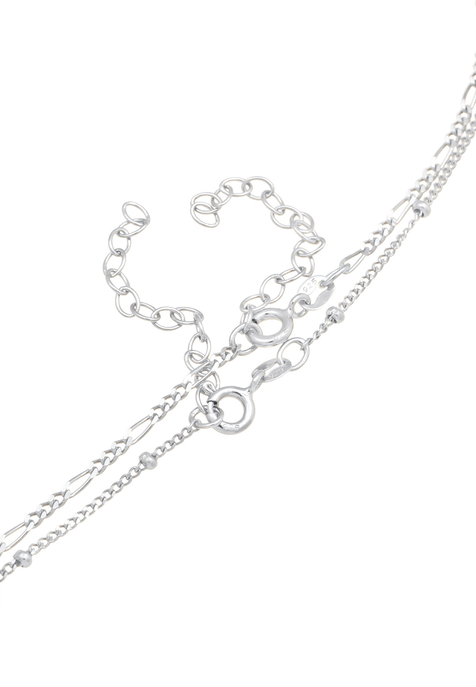 Elli Ketten-Set »Halskette Choker Set (2tlg) Figaro Panzer Kugel 925 Silber«