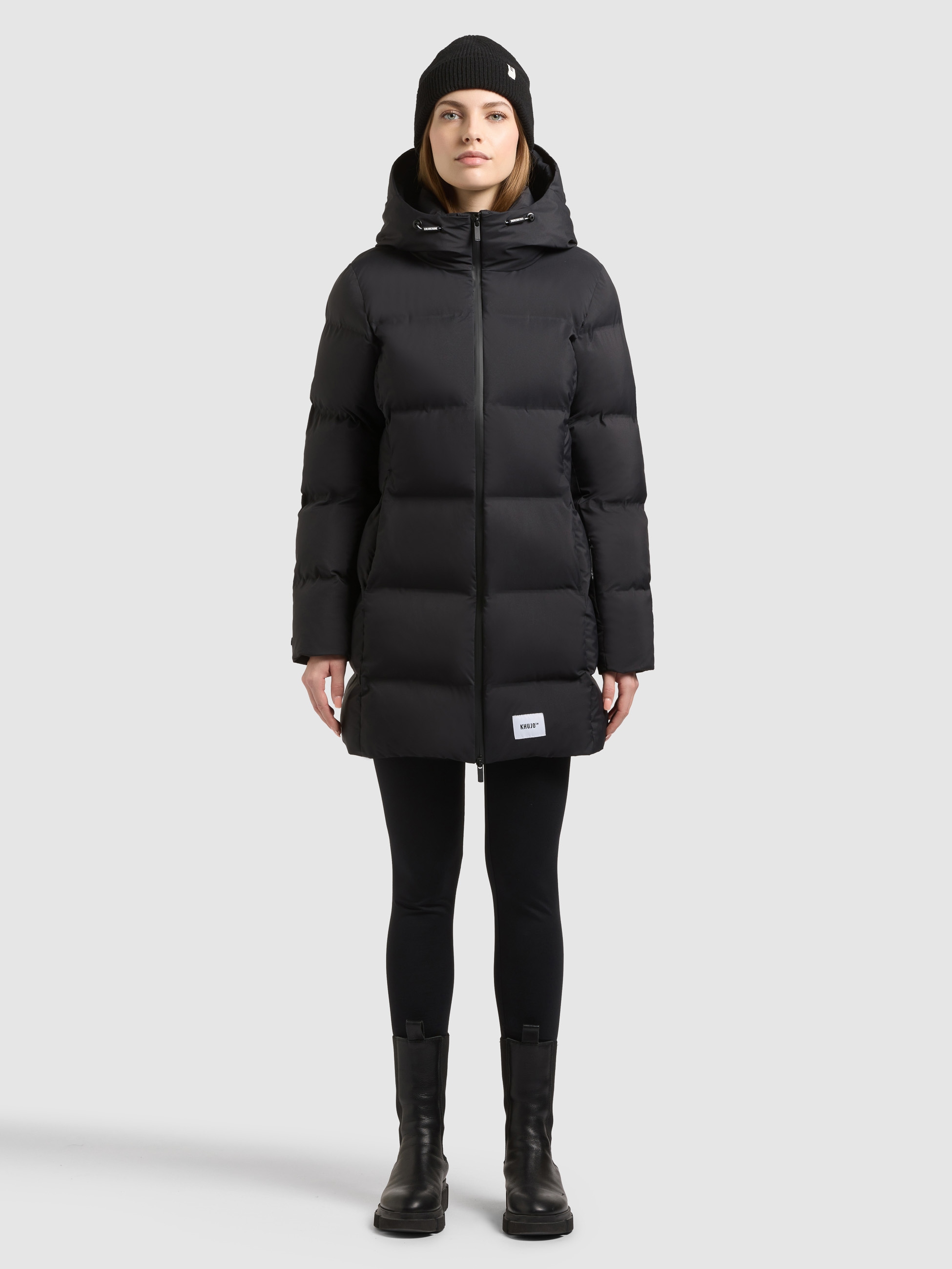 khujo Steppjacke »TANARE5« mit Kapuze Reißverschlusstaschen mit Fleecefutter