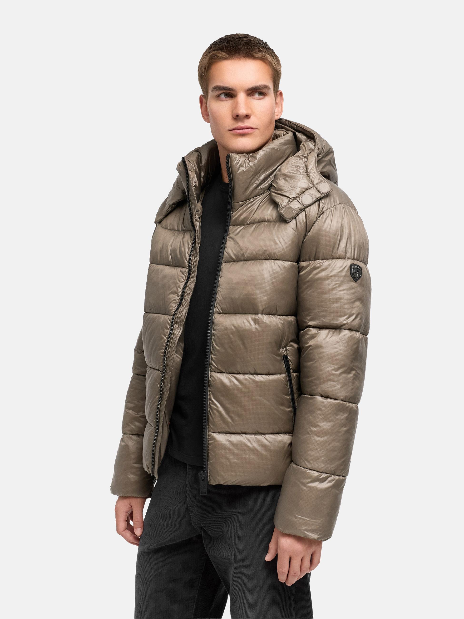 Stone Harbour Steppjacke »Steppjacke Ezioo XX« mit Kapuze Herren Winterjacke mit magnetischen Knöpfen