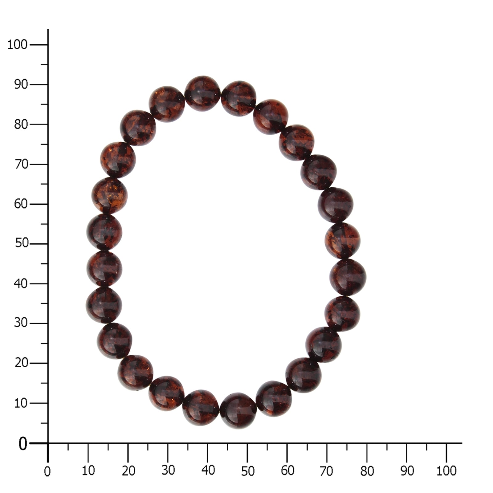 OSTSEE-SCHMUCK Armband »- Kugel 8 mm, 21 cm - Bernstein -,«