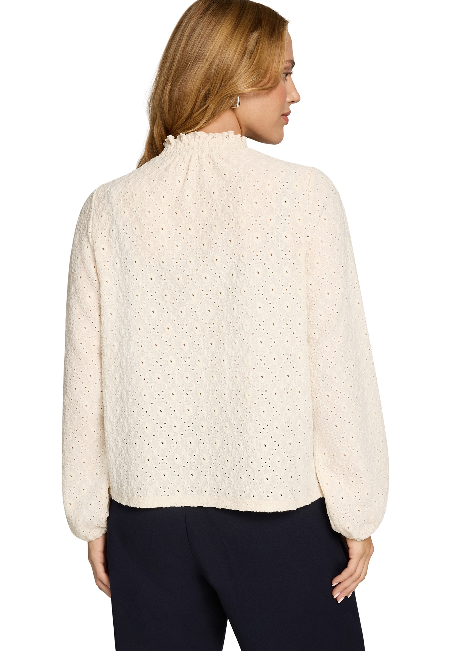 Zero Klassische Bluse »Bluse mit Lochmuster«