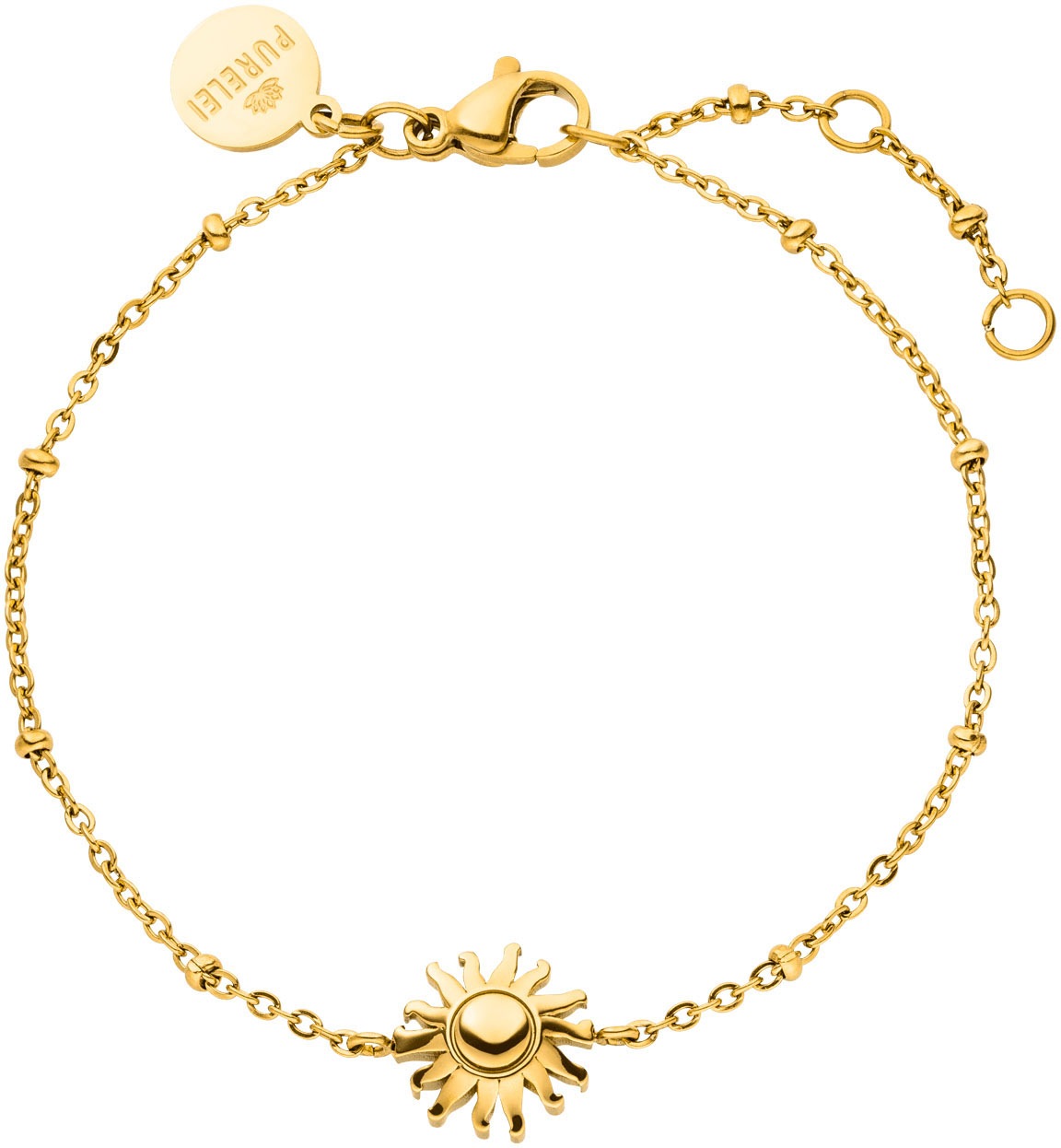 Purelei Damen Armband »Schmuck Geschenk Sun Sonne Armkette« in goldfarben, Größe 19 cm