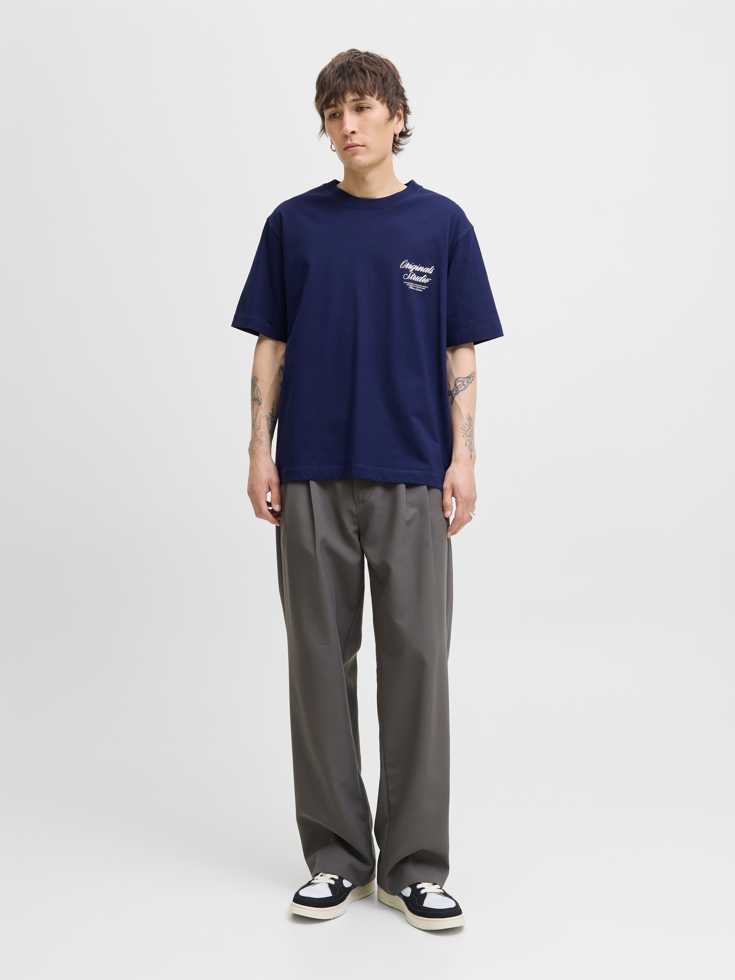 Jack & Jones Kurzarmshirt »JORNORREBRO TYPO TEE SS CREW NECK NOOS«