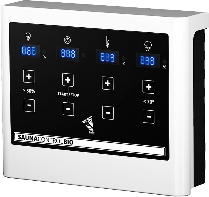 KONIFERA Saunahaus »Hagen«, naturbelassen, mit Ofen 9 kW Bio externe Strg easy