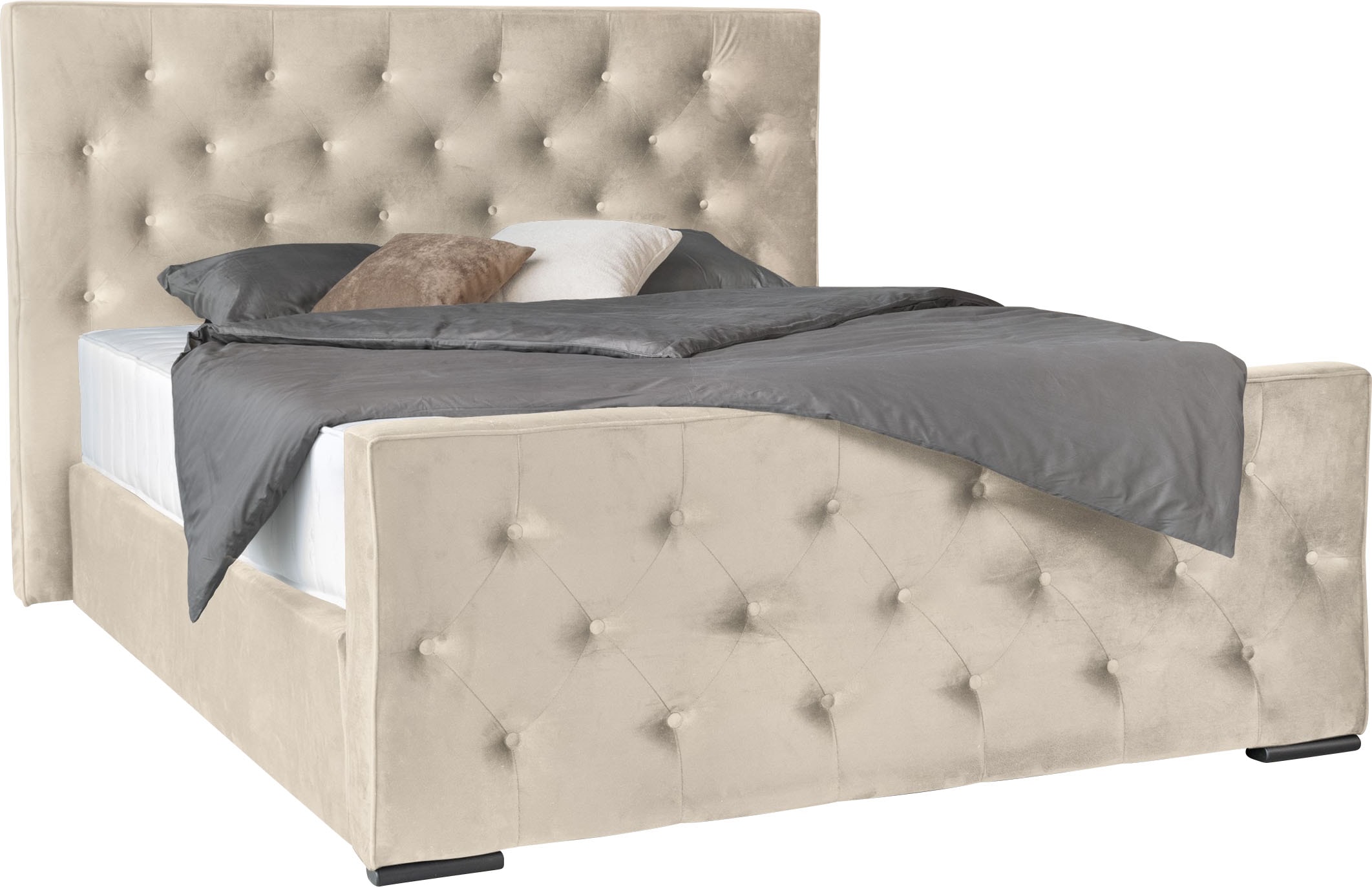 COLLECTION AB Boxspringbett »Florence inkl. Kingsize (28 cm) Matratze (H3) mit integriertem Topper«, inkl. Bettkasten, erhältlich in der Breite 180 cm