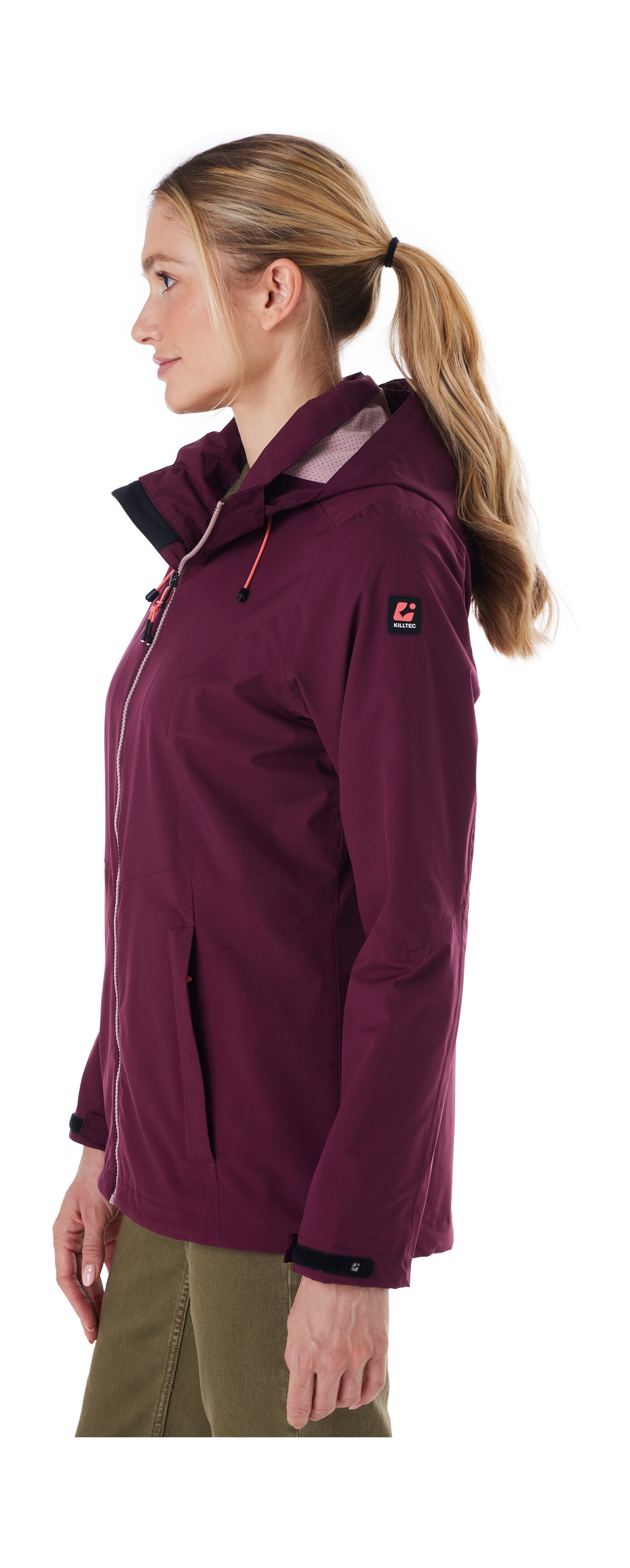 Killtec Outdoorjacke »Damen Regenjacke OOKS 1« Leichte, wasser- und winddichte Jacke, atmungsaktiv, abnehmbare Kapuze