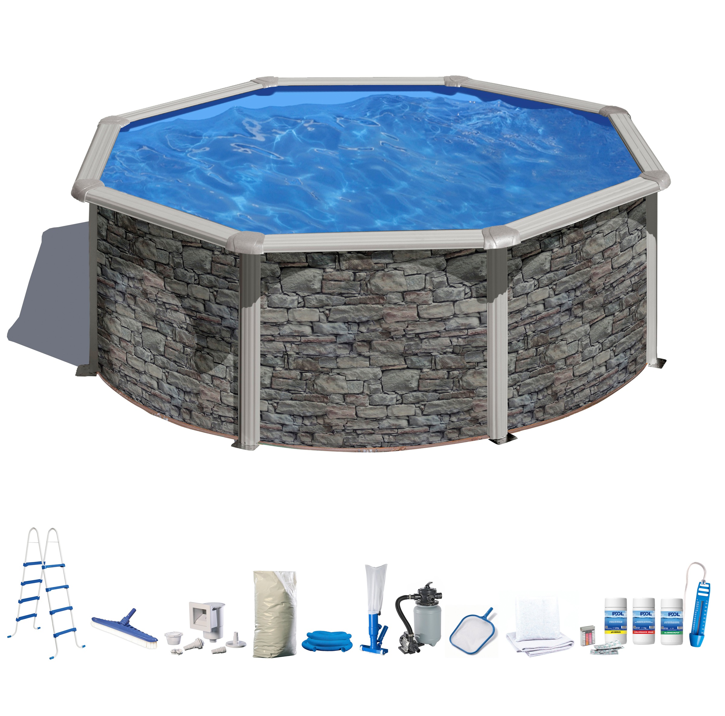 MyPool Rundpool, (Set), 10-tlg., ØxH: 550x132 cm