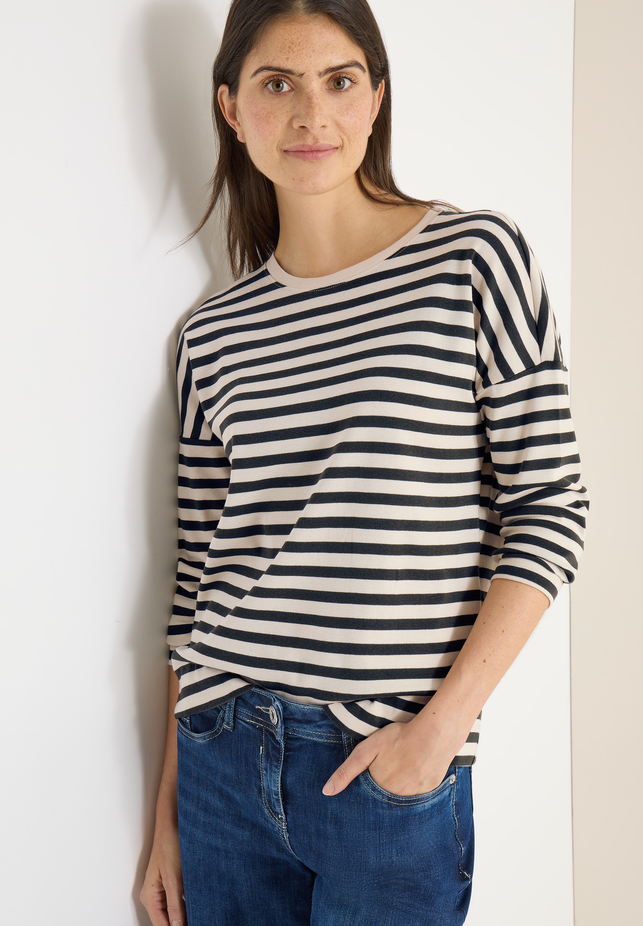 Cecil Langarmshirt im Streifen-Design