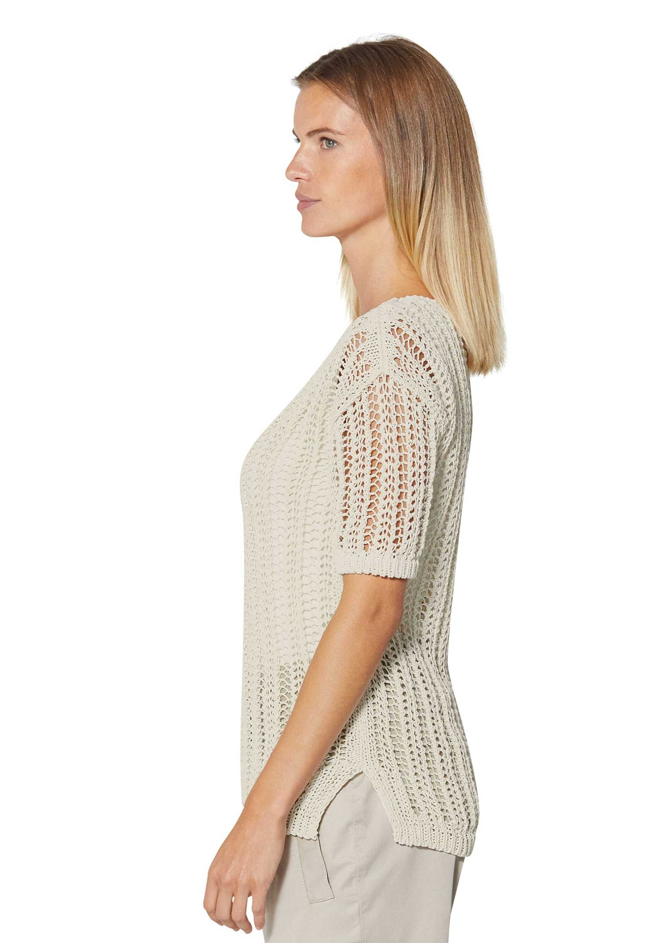 MADELEINE Longpullover »Strickpullover Luftiger Sommerpullover mit Ajour-Muster«