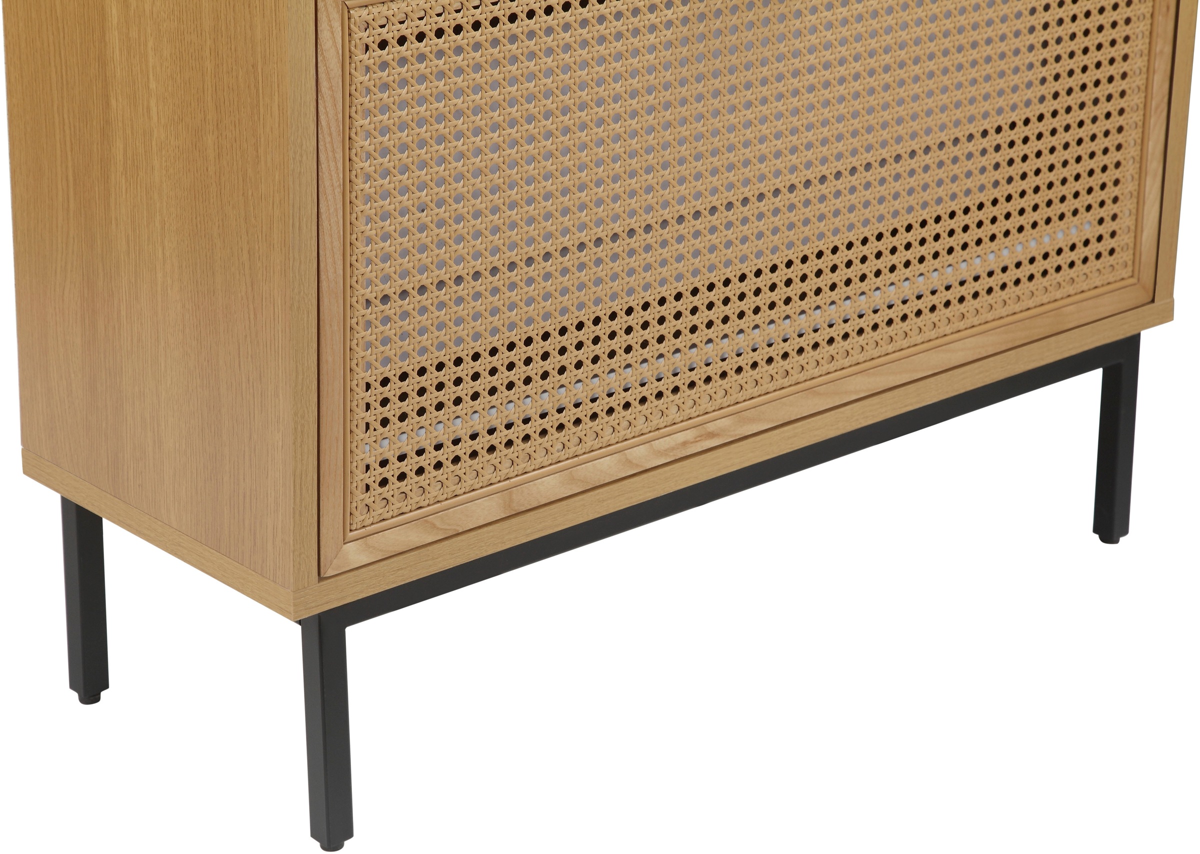 OTTO home Schuhschrank »Aubeline« aus massiver Esche, Metallgestell mit Pulverbeschichtung, Breite 80 cm