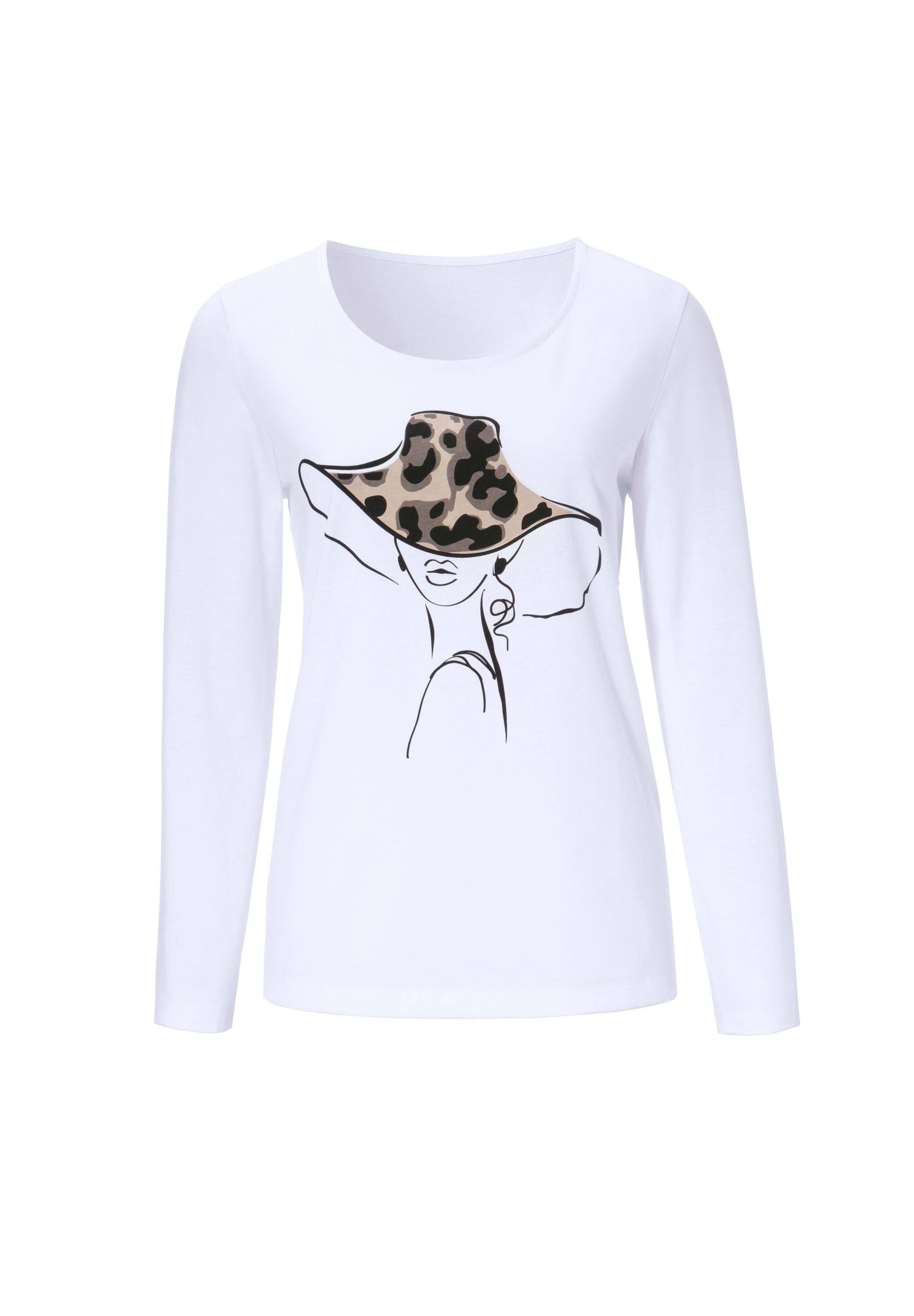 Sieh an! T-Shirt »Langarm-Shirt Langarmshirt mit Druck vorne«