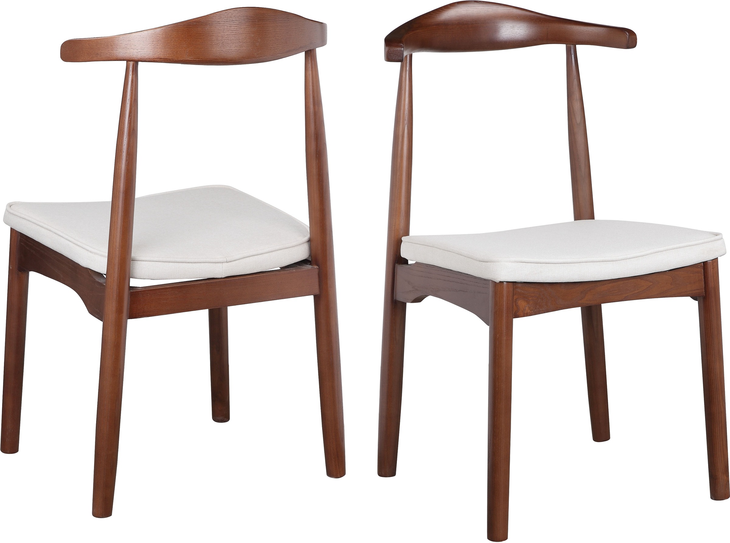 LeGer Home by Lena Gercke Esszimmerstuhl »Rianne«, (Set), 2 St., Gestellrahmen aus massivem Eschenholz, Sitzfläche mit Webstoffkissen