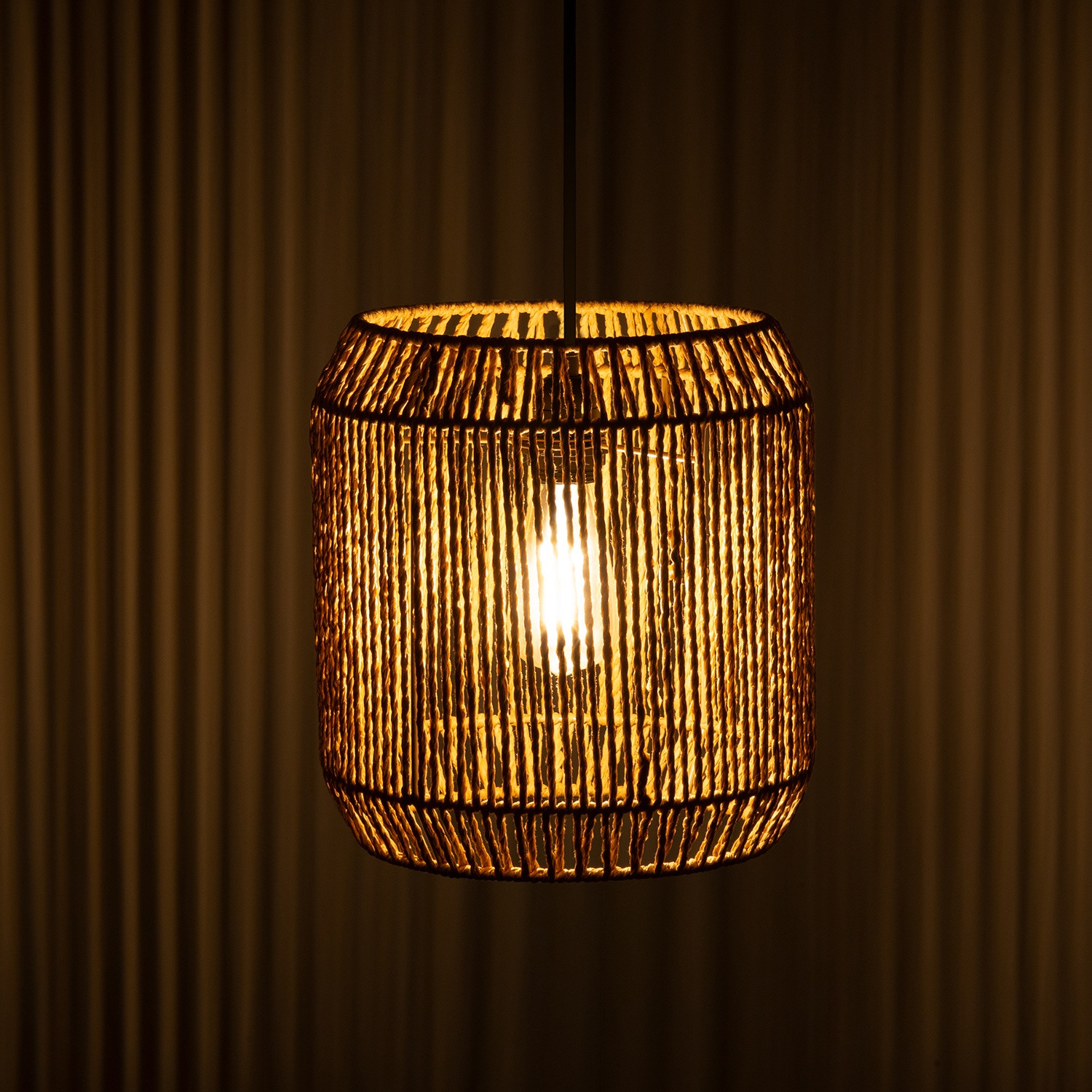 Paco Home Pendelleuchte »Pedro«, 1 flammig, Leuchtmittel E27 | ohne Leuchtmittel, Deckenlampe aus Aluminium und Papier, Ø Schirm ca. 28 cm, Fassung E27