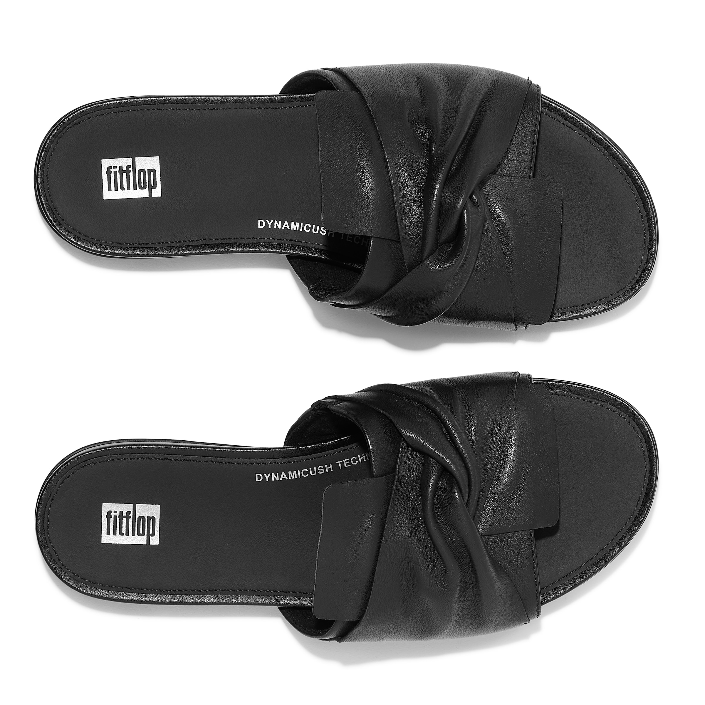 Fitflop Pantolette »GRACIE SOFT-TWIST LEATHER SLIDES«, Pool Slides, Sandale mit DYNAMICUSH-Technologie