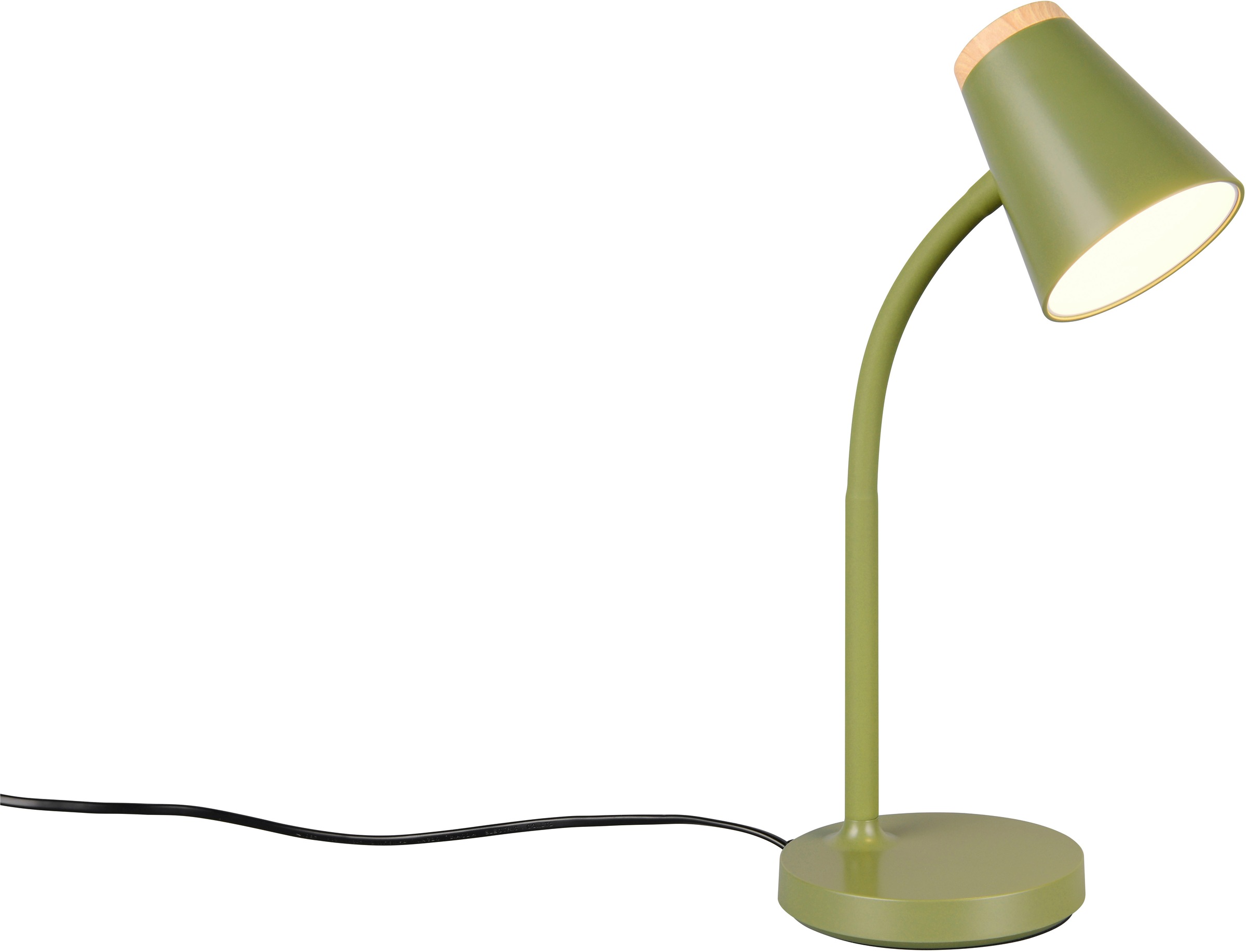 REALITY Leuchten LED Tischleuchte »PONGO, LED Tischleuchte m. Kippschalter, 4,5W 500 Lumen 3000K warmweiß« LED-Board 1 Stk. Warmweiß flexibel verstellbare Leselampe, Schreibtischlampe Höhe 36cm
