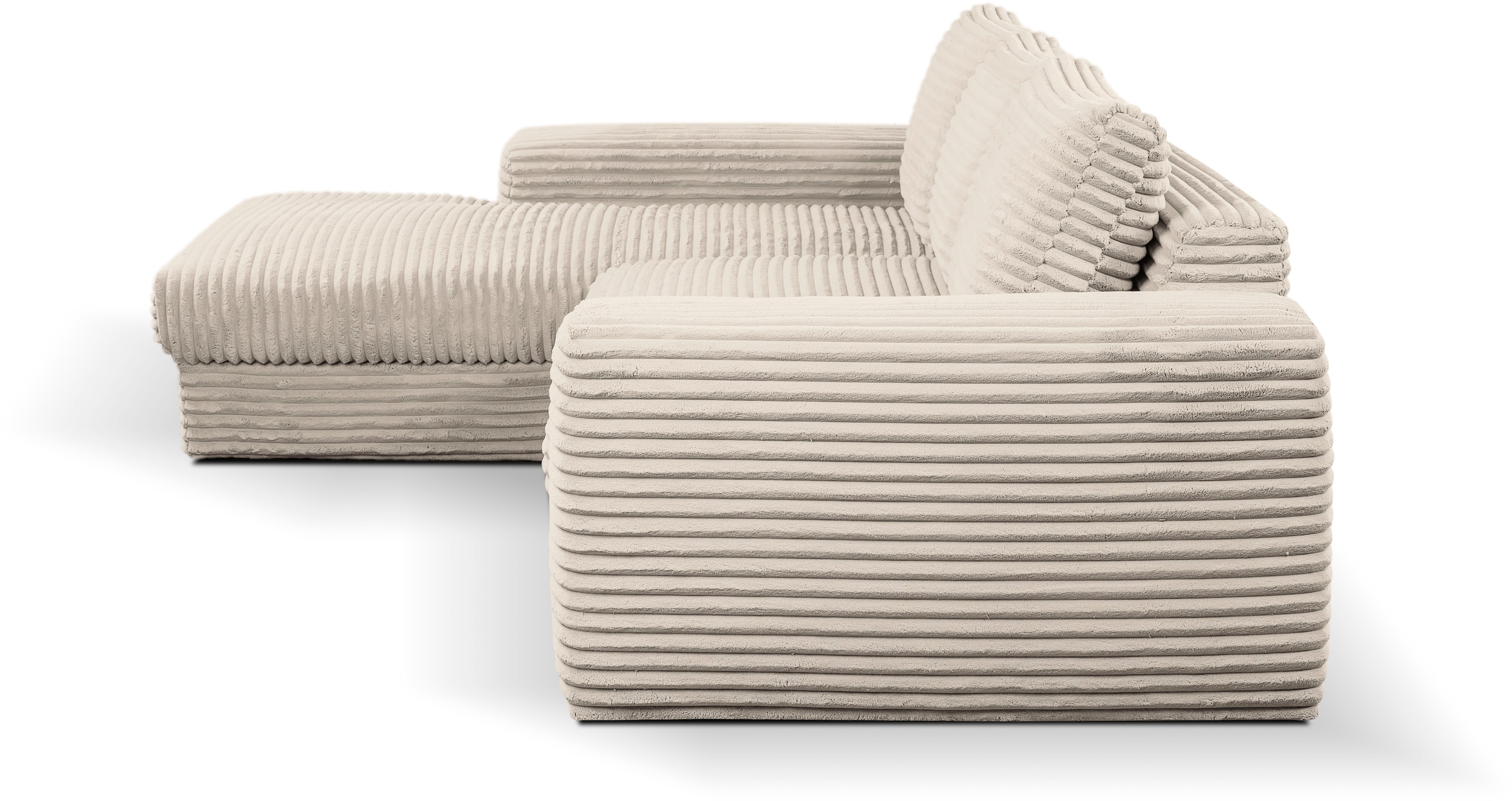 WERK2 Ecksofa Rozzana, in modischem Cord-Bezug